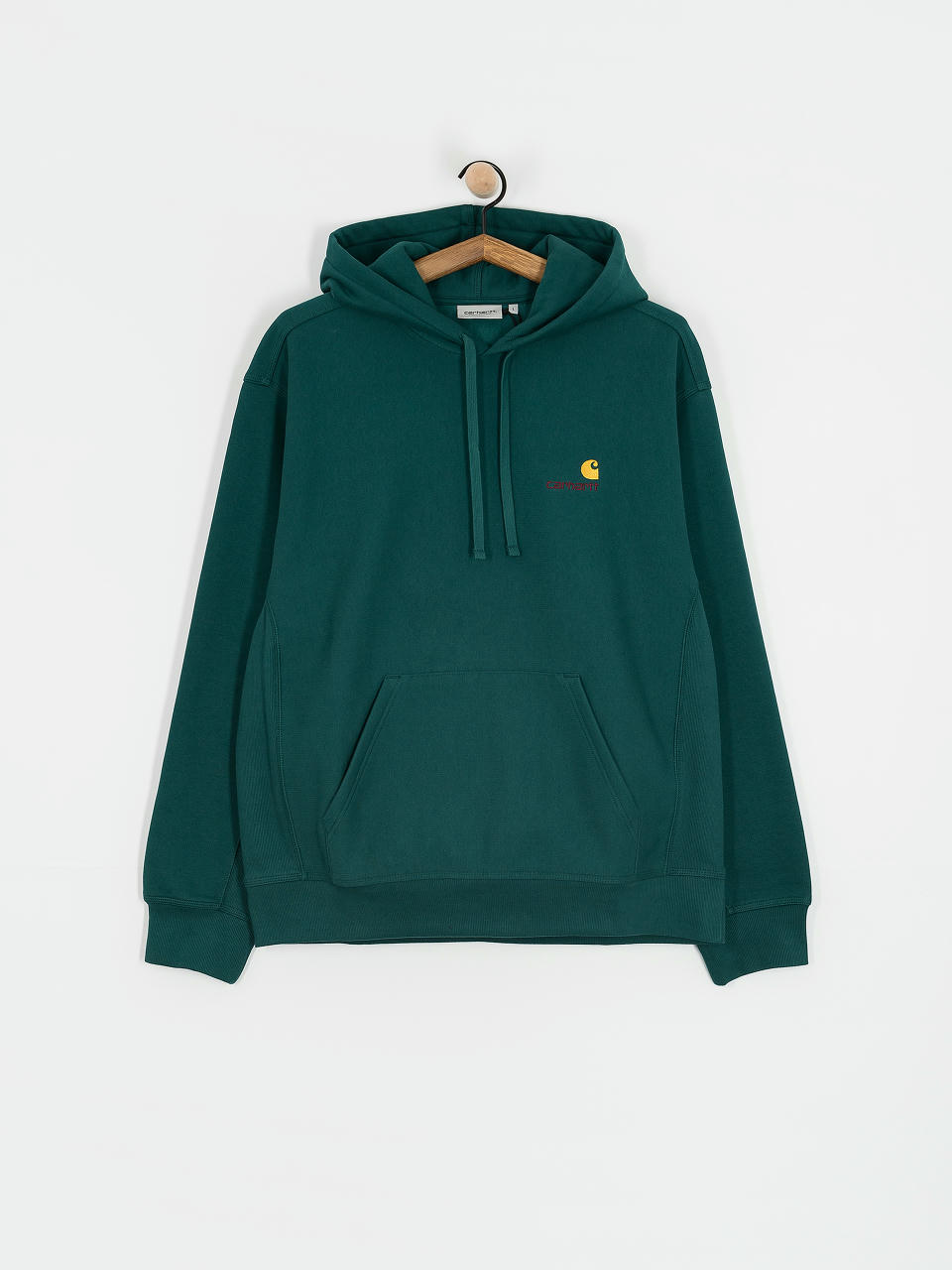 Суитшърт с качулка Carhartt WIP American Script HD (malachite)