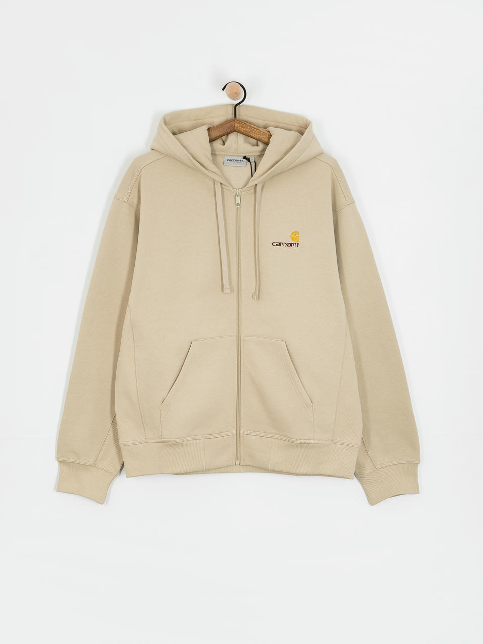 Суитшърт с качулка Carhartt WIP American Script ZHD (fleur de sel)