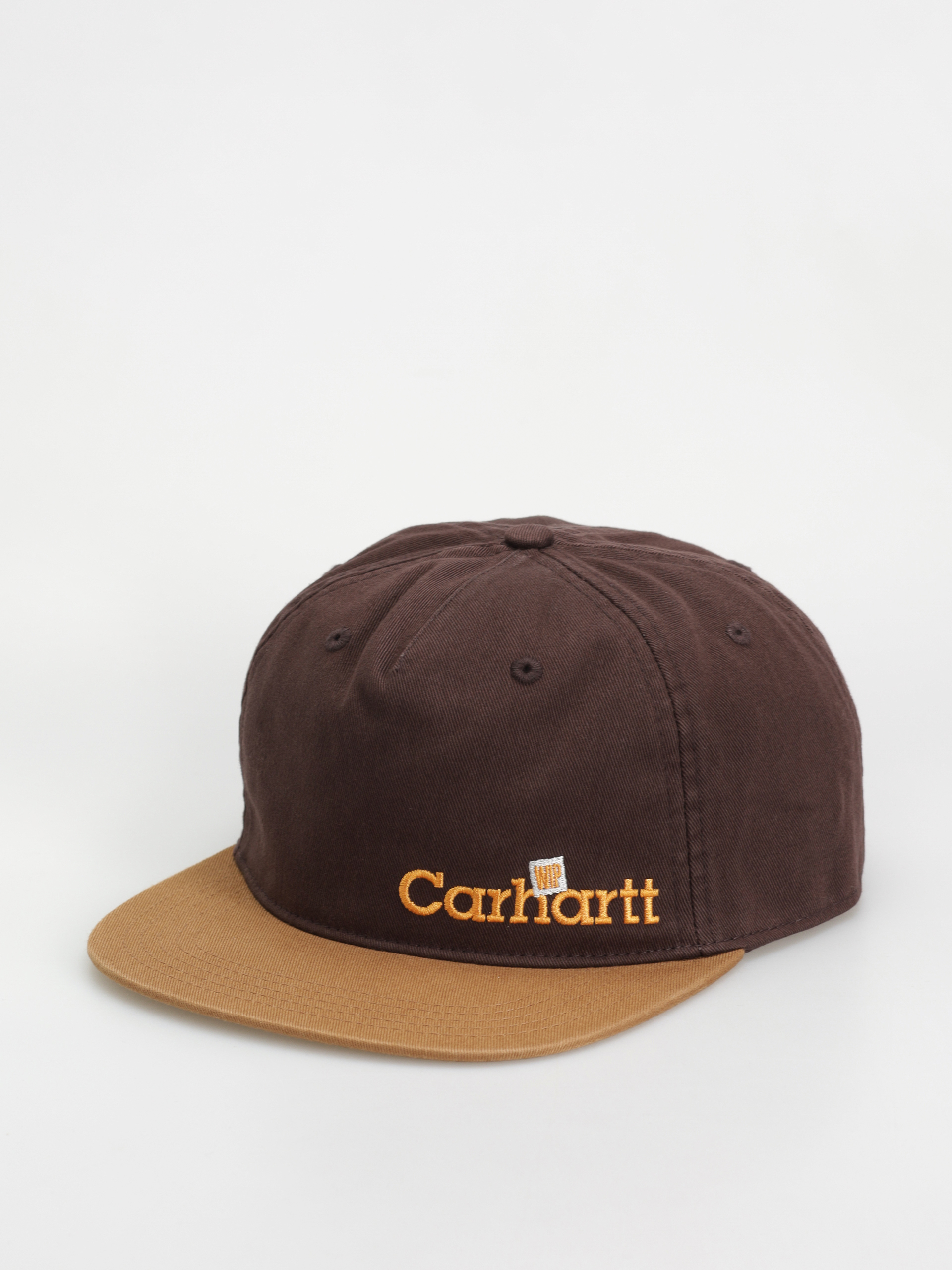 Шапка с козирка Carhartt WIP Label Script Coach (brown)