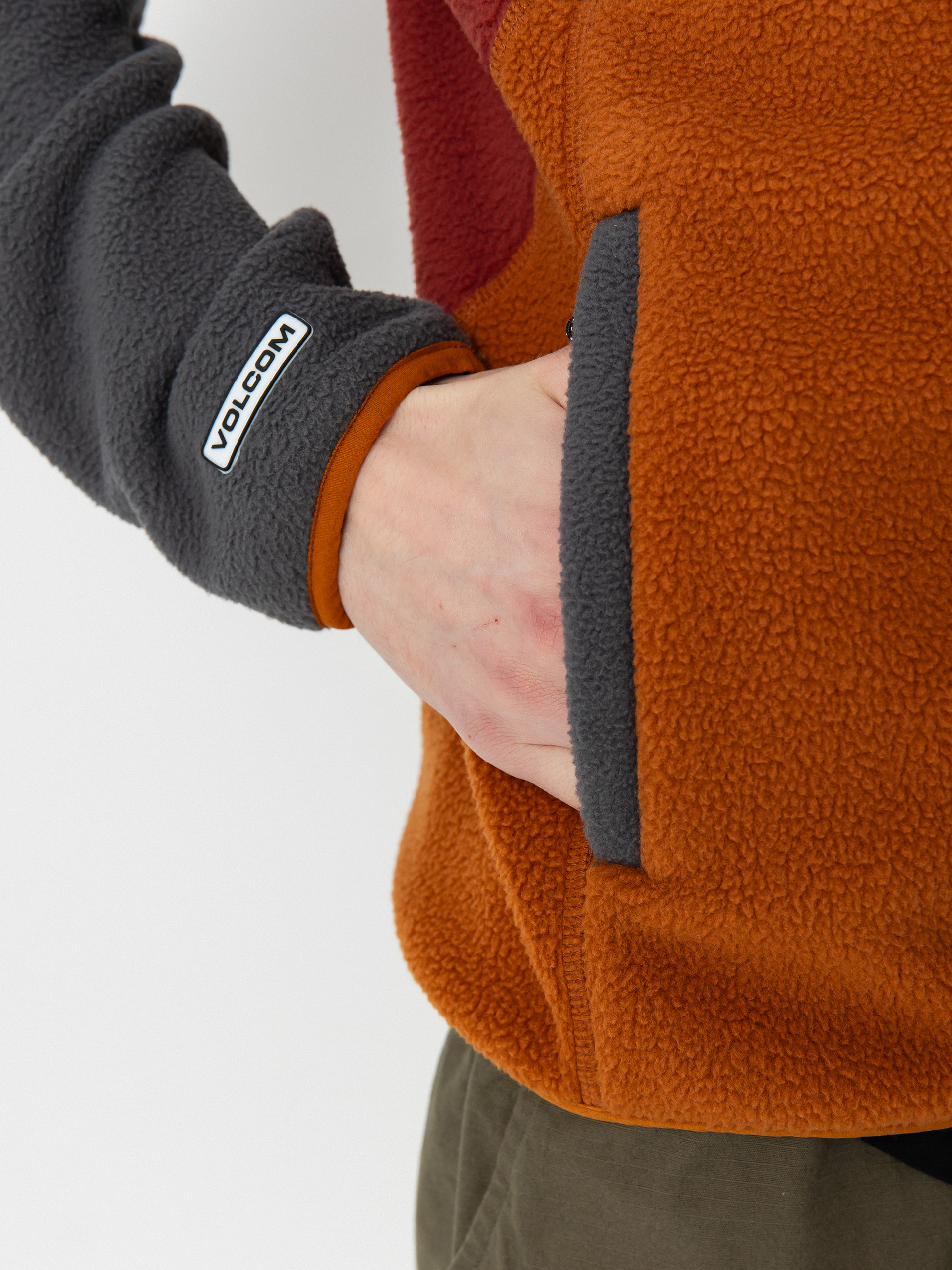 Мъжки Термо суитшърт Volcom Fleecer Full Zip (charcoal)
