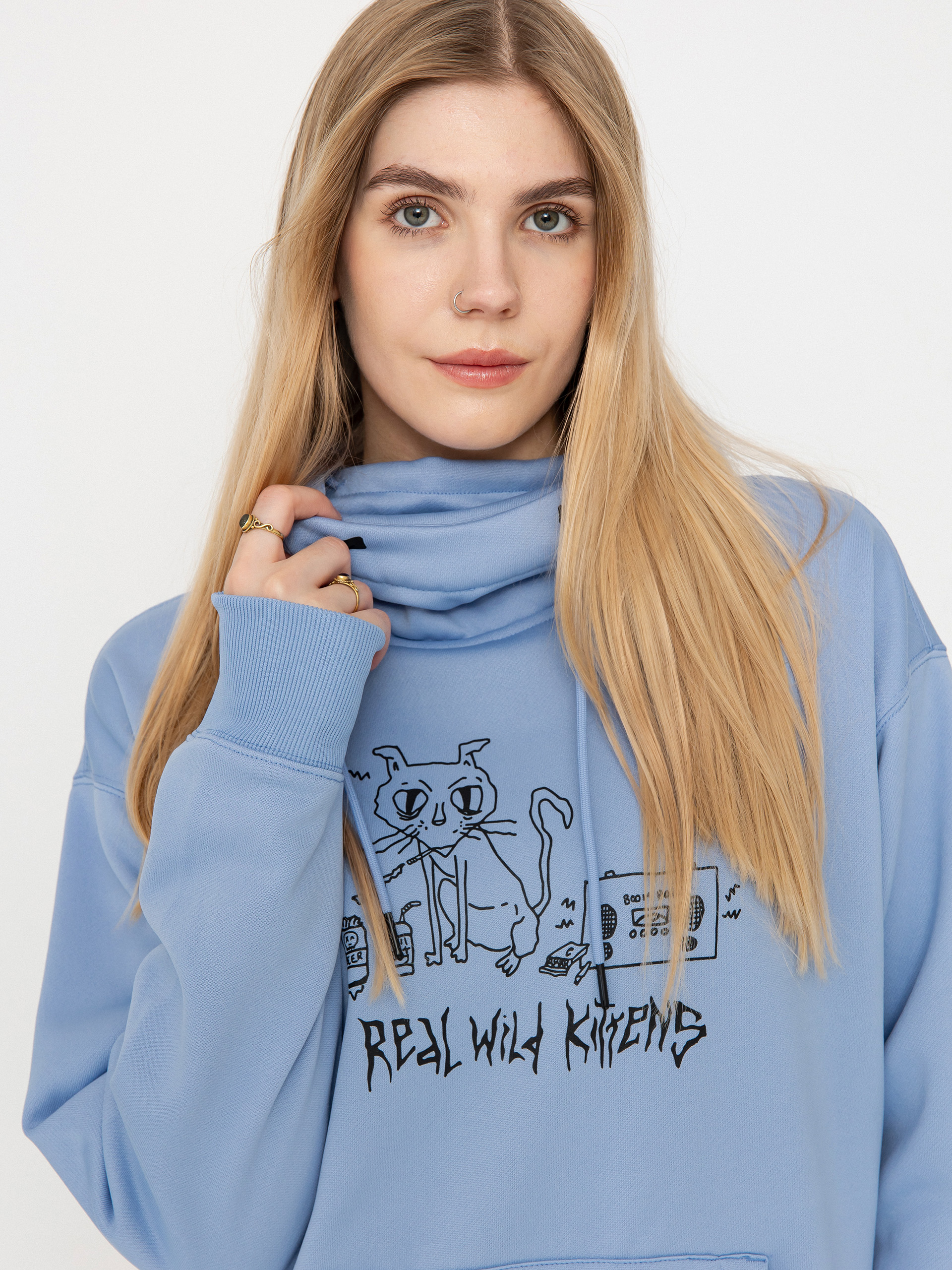 Дамска Термо суитшърт Volcom Riding Hydro HD (crystal blue)