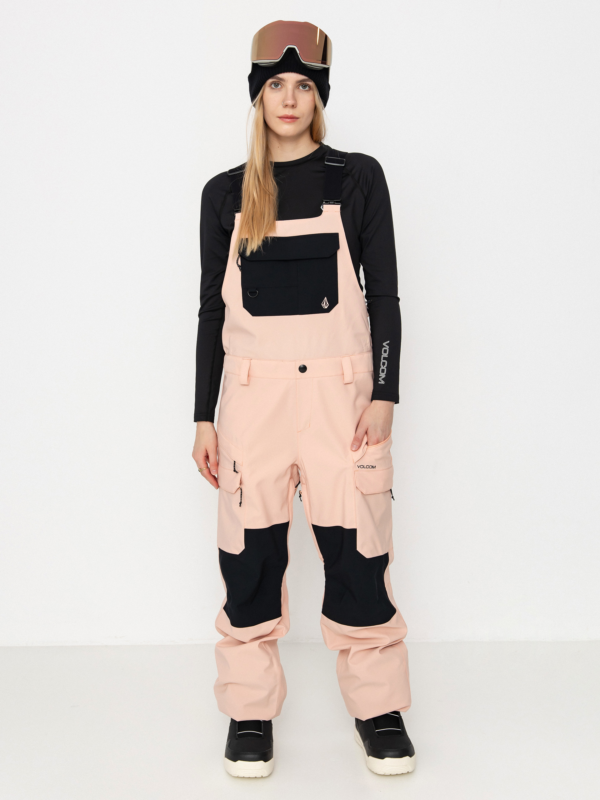 Сноуборд панталони Volcom Creston 3D Stretch Bib Overall Wmn (coral haze)