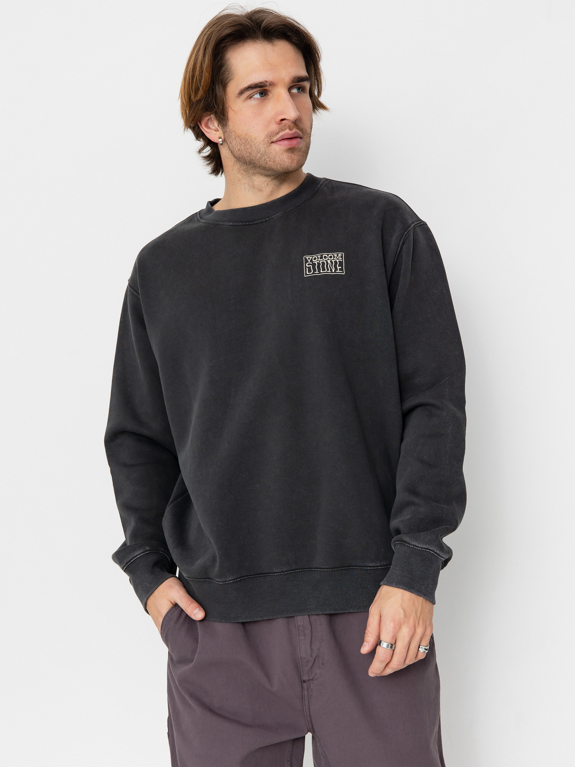 Суитшърт Volcom Backwash Crew (asphalt black)