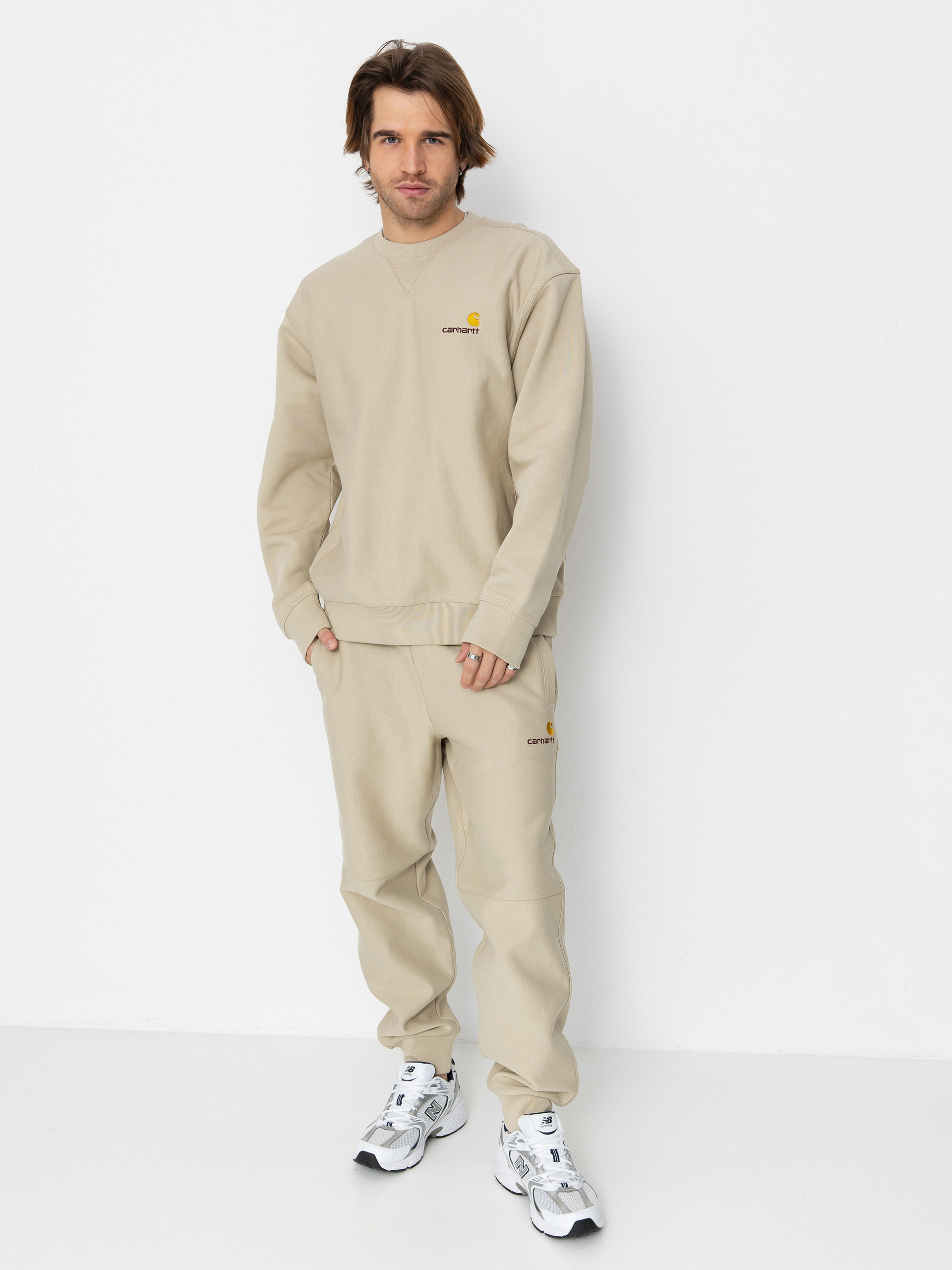 Суитшърт Carhartt WIP American Script (fleur de sel)