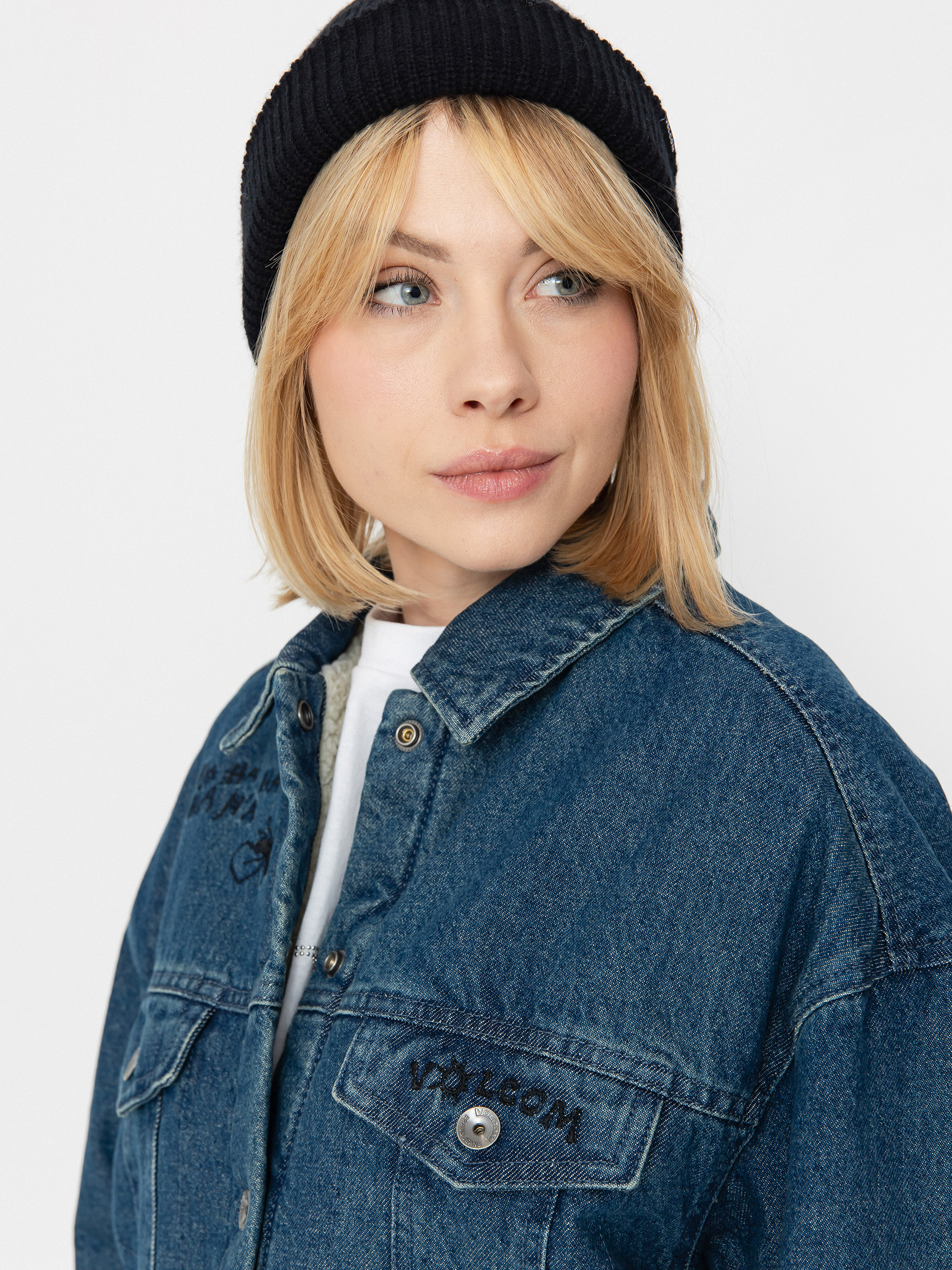 Яке Volcom Fa Keutchi Denim Wmn (vmi-vintage marbled indigo)