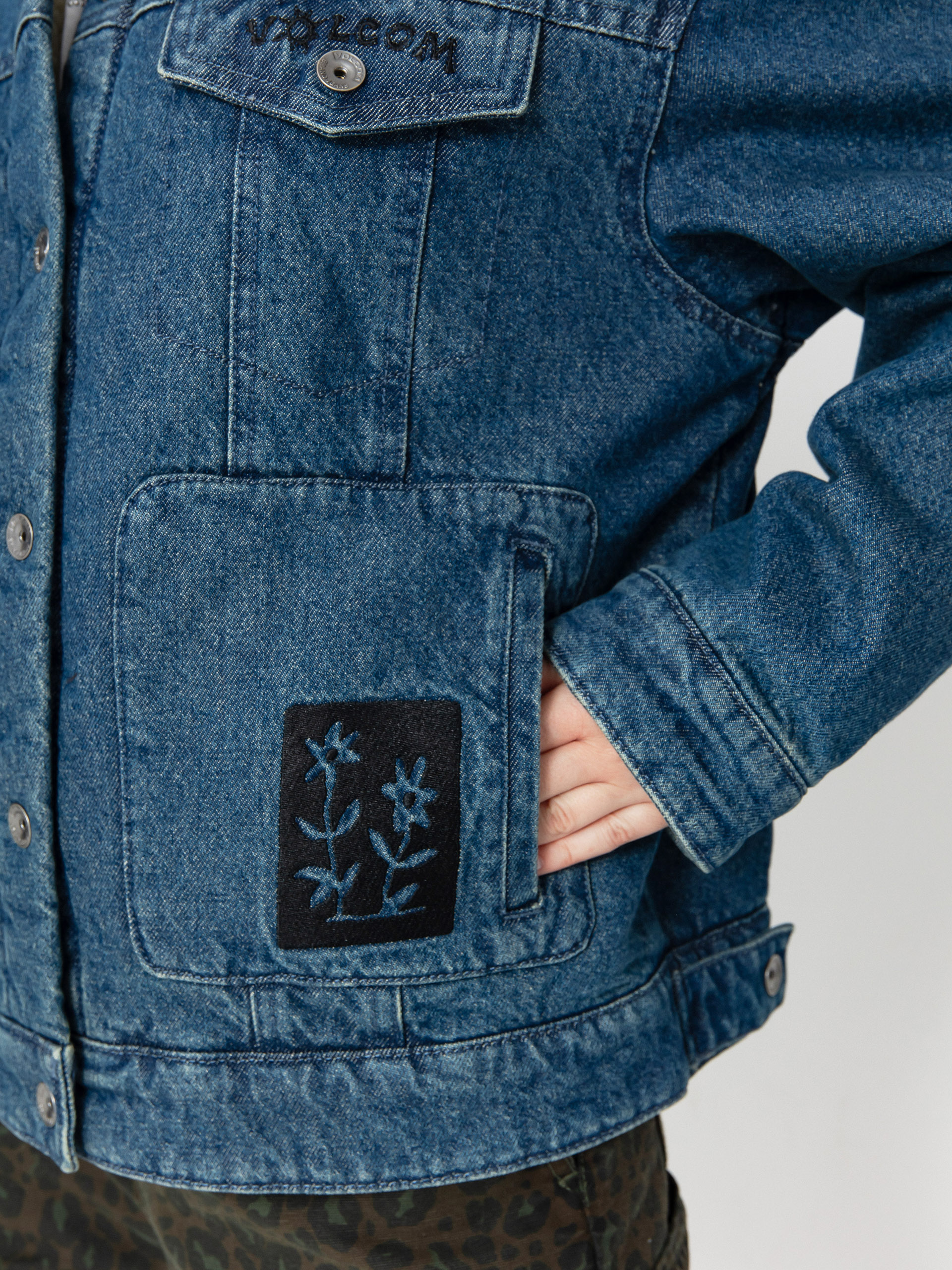 Яке Volcom Fa Keutchi Denim Wmn (vmi-vintage marbled indigo)