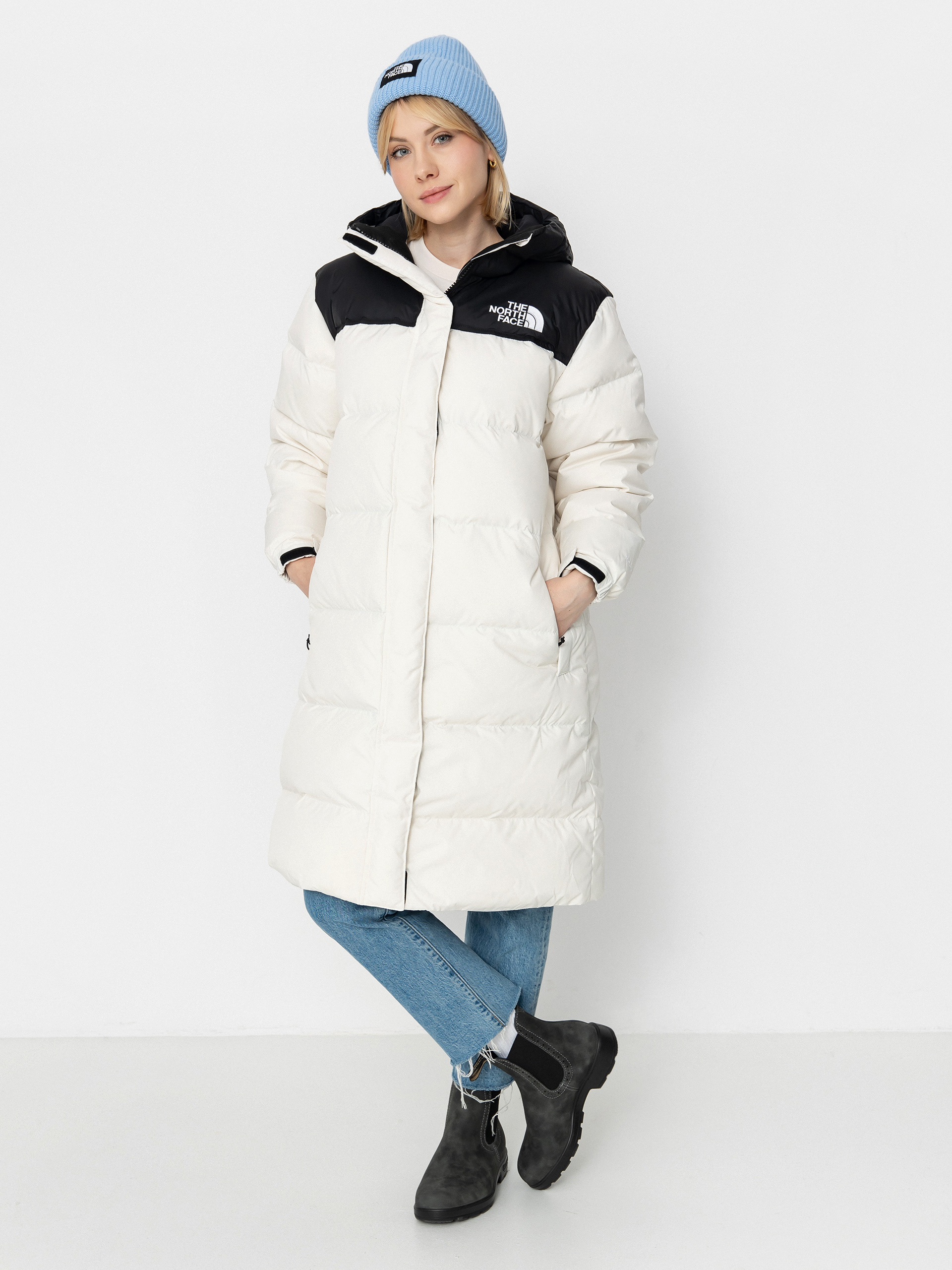 u042fu043au0435 The North Face Nuptse Parka Wmn (white dune/tnf black)