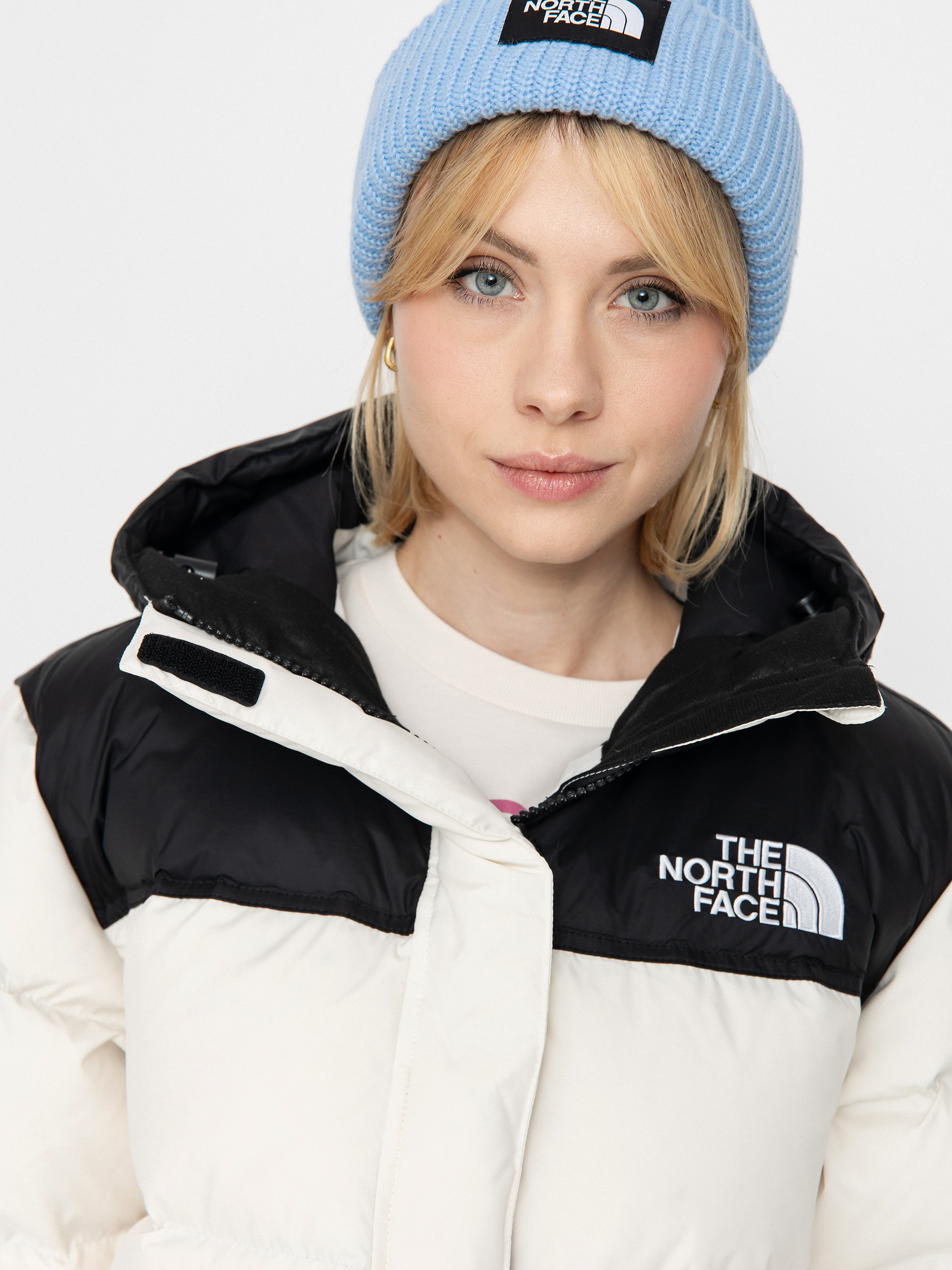Яке The North Face Nuptse Parka Wmn (white dune/tnf black)