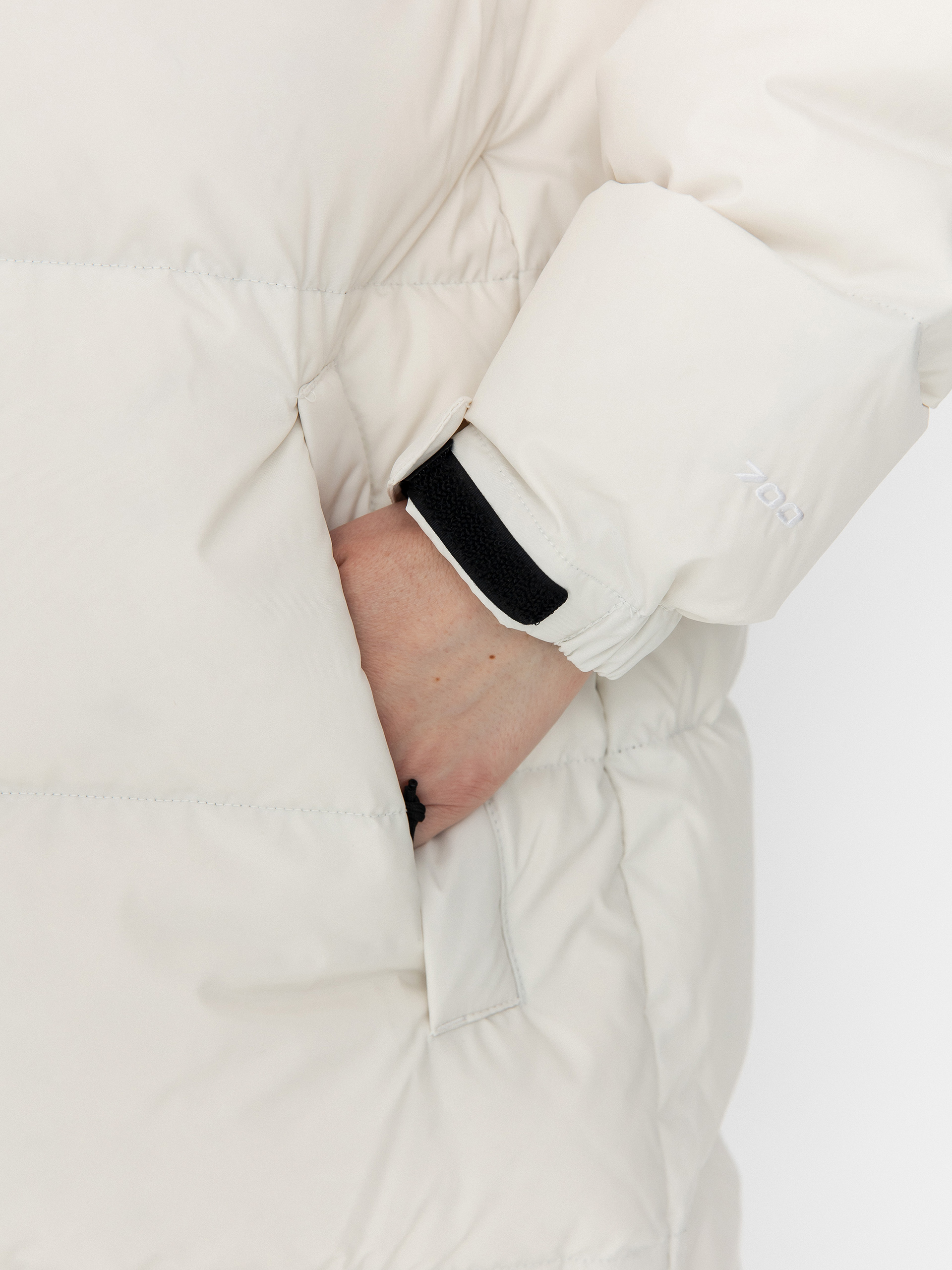 Яке The North Face Nuptse Parka Wmn (white dune/tnf black)