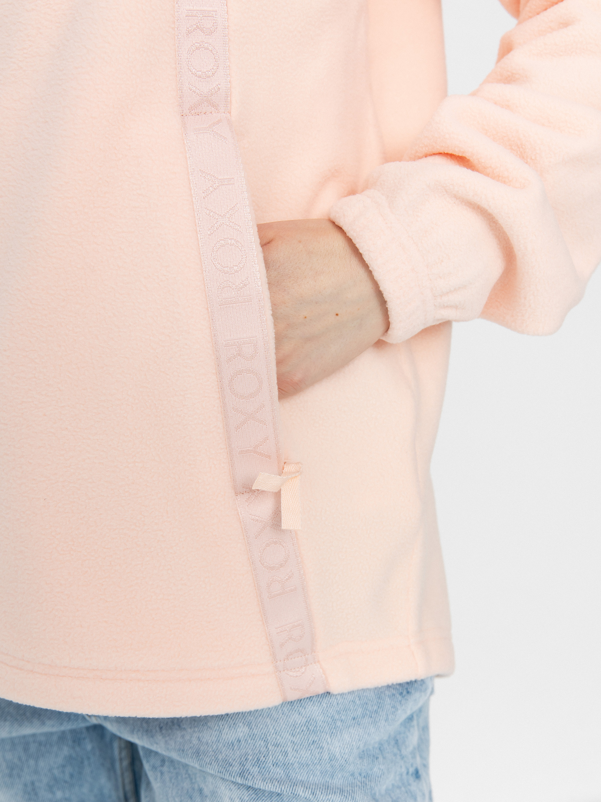 Дамски Поларени суитшърт Roxy Fleeting Snow (pink salt)