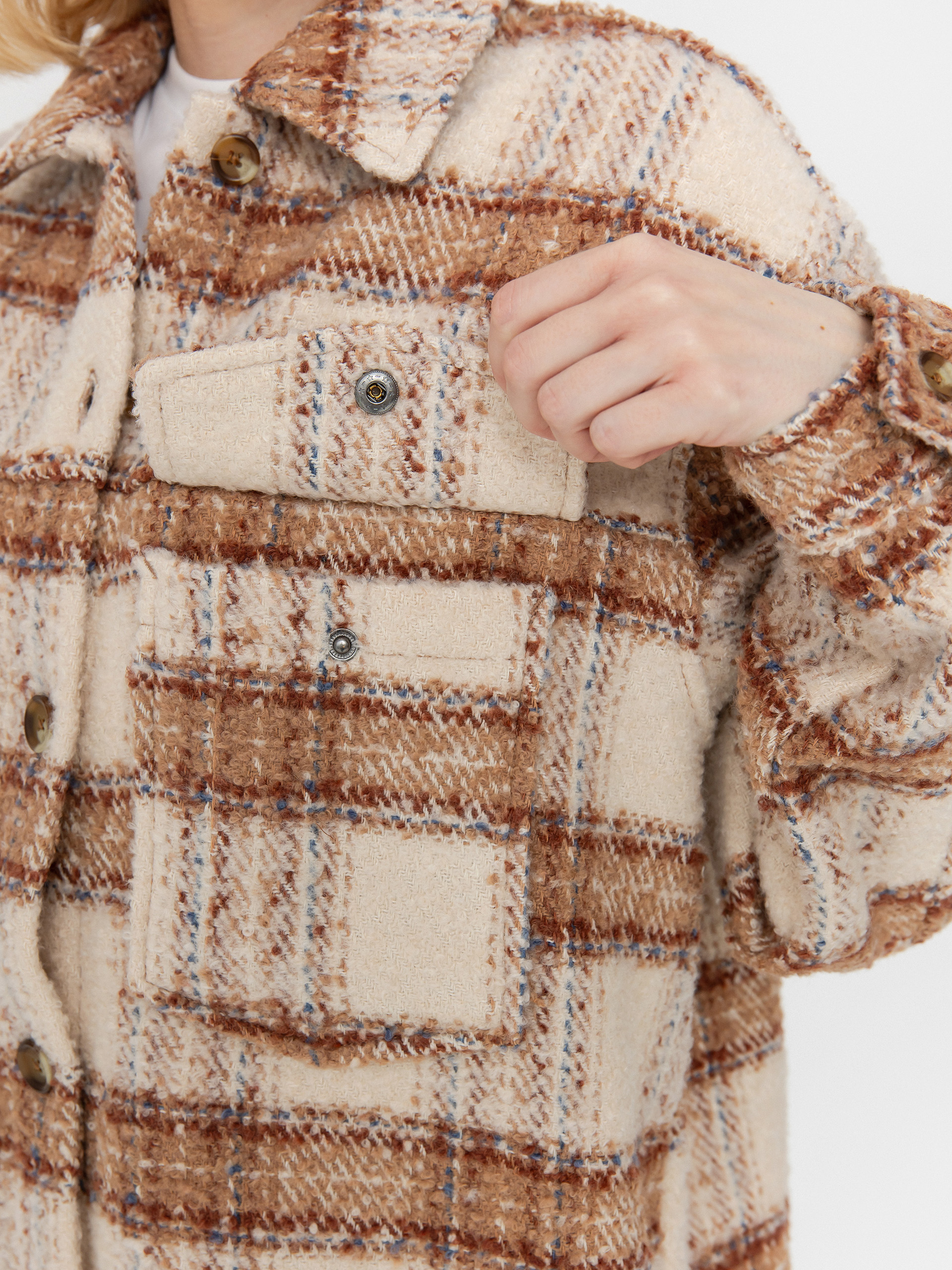 Риза Roxy Check The Swel III Wmn (parchement paradise)