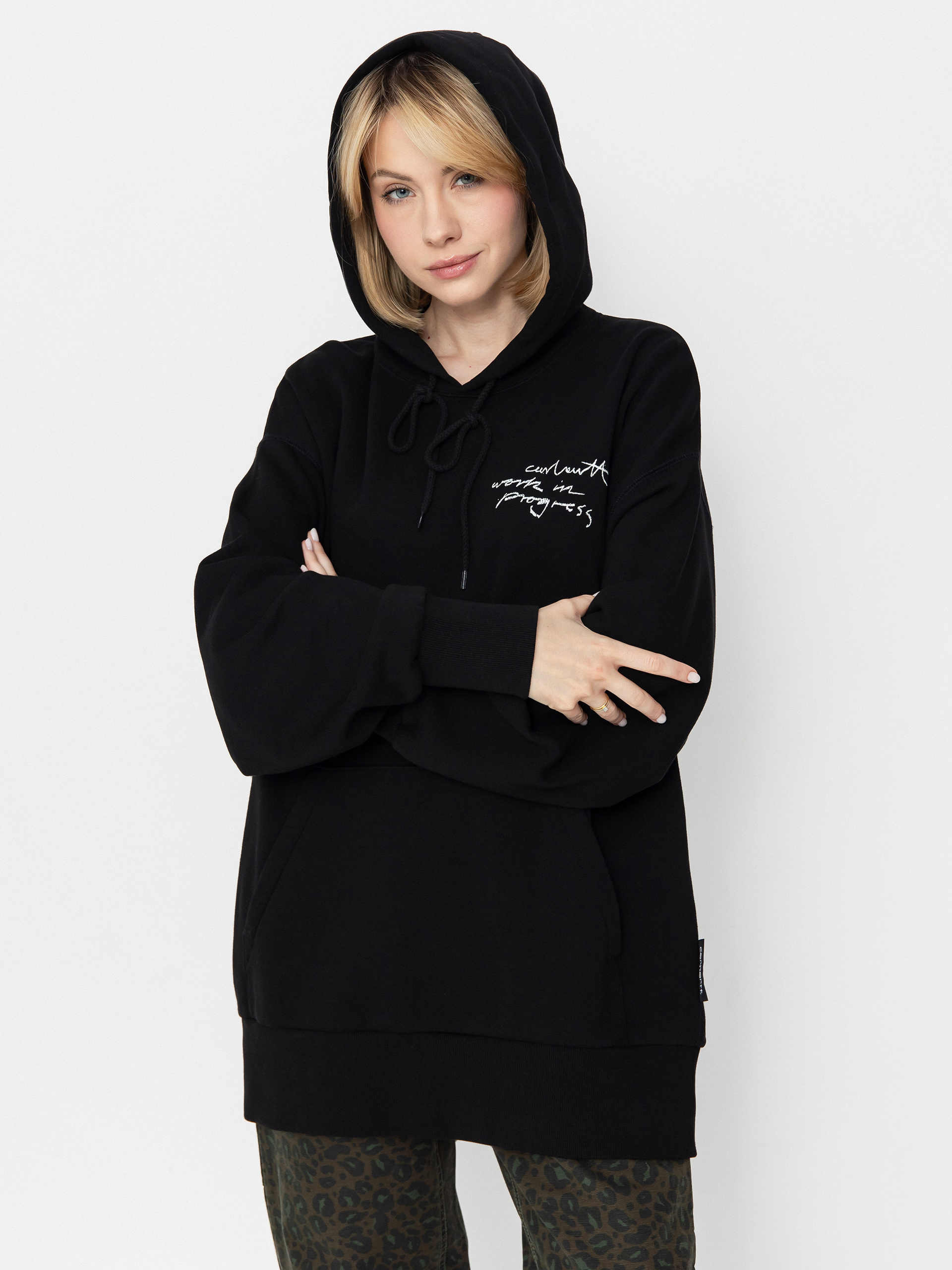 Суитшърт с качулка Carhartt WIP Lips HD Wmn (black)