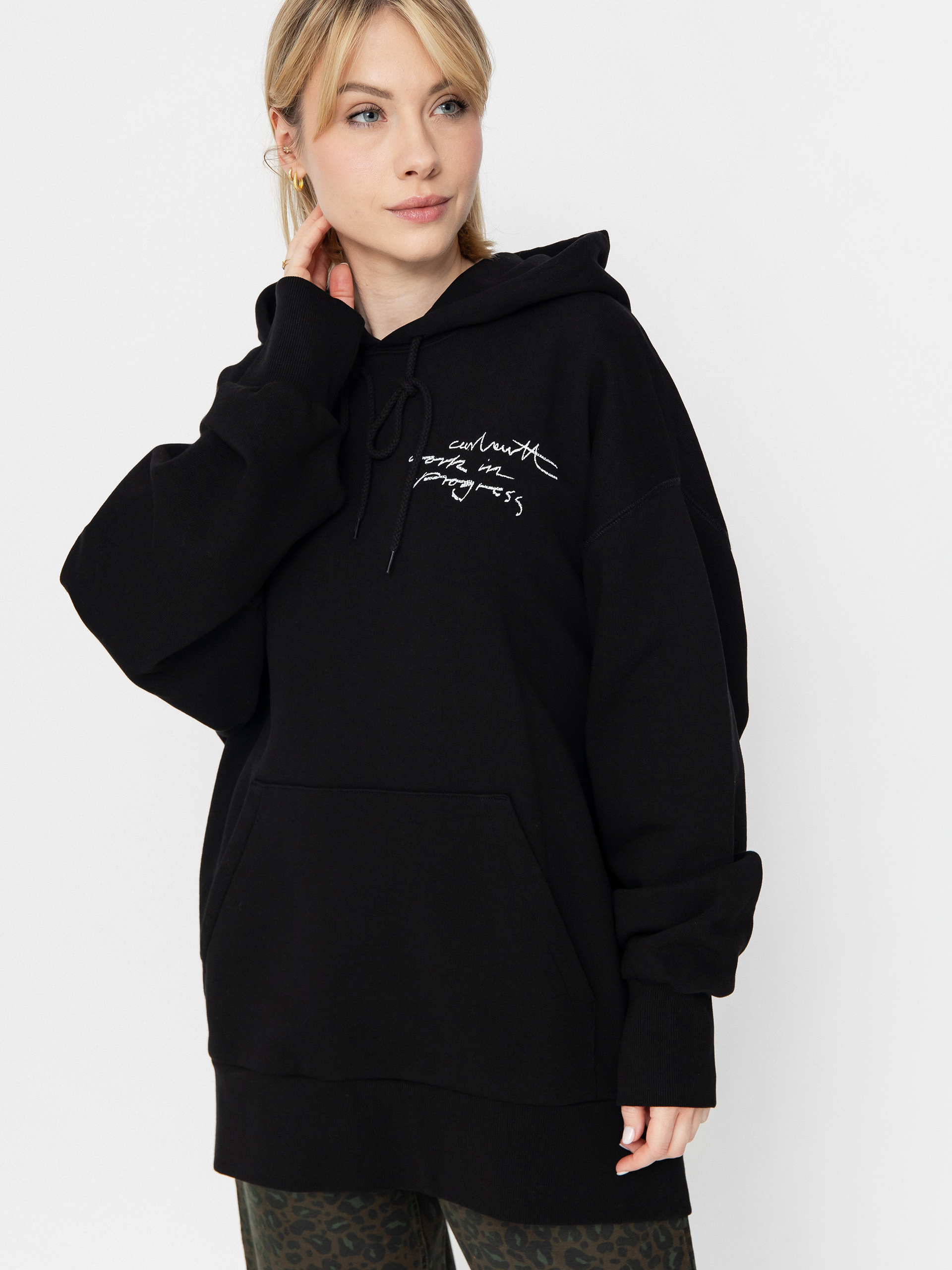 Суитшърт с качулка Carhartt WIP Lips HD Wmn (black)