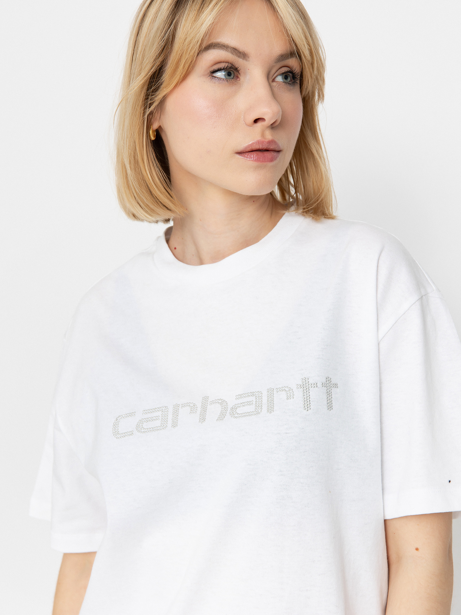 Тениска Carhartt WIP Rivet Script Wmn (white/silver)