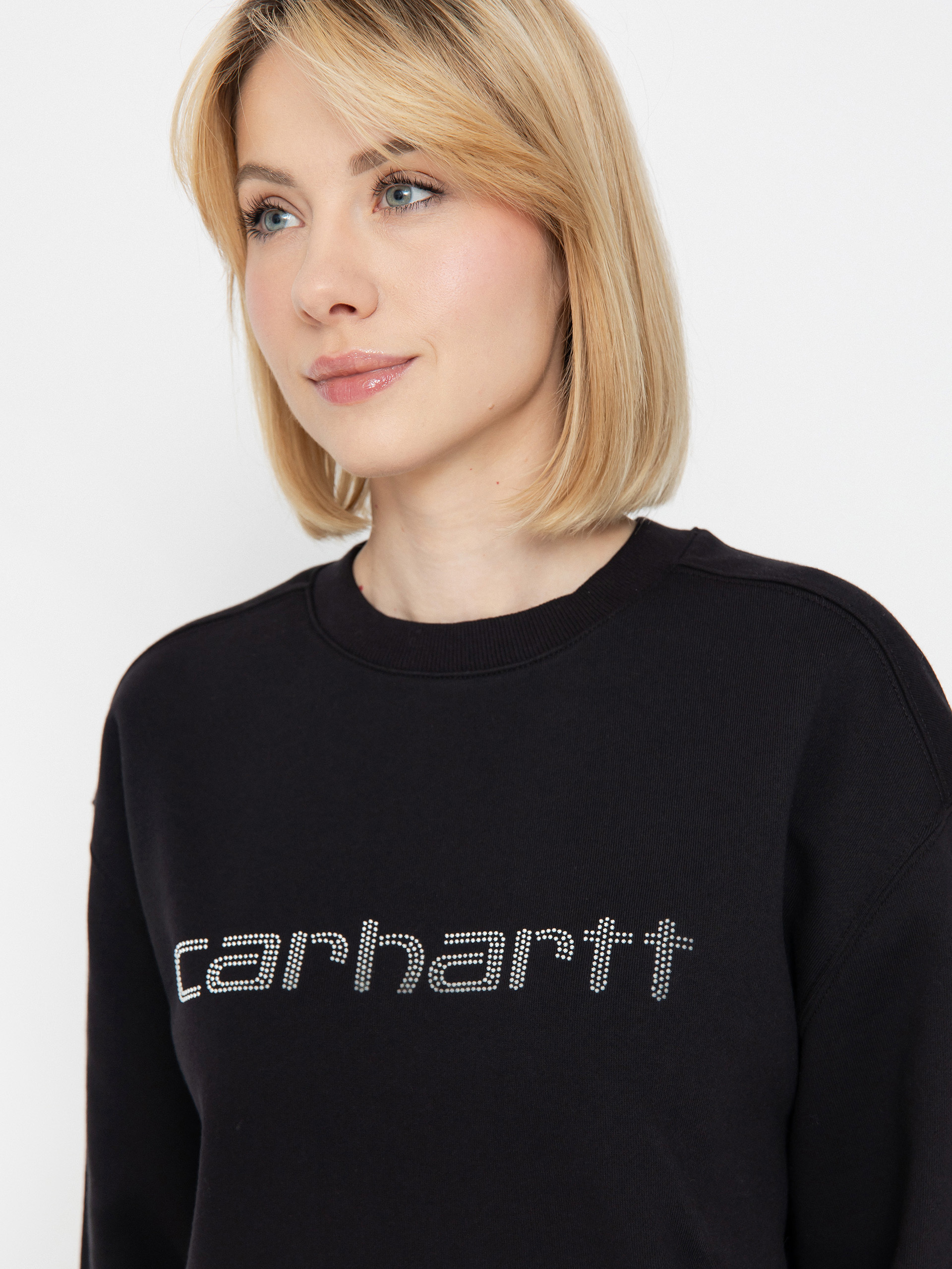 Суитшърт Carhartt WIP Rivet Script Wmn (black/silver)