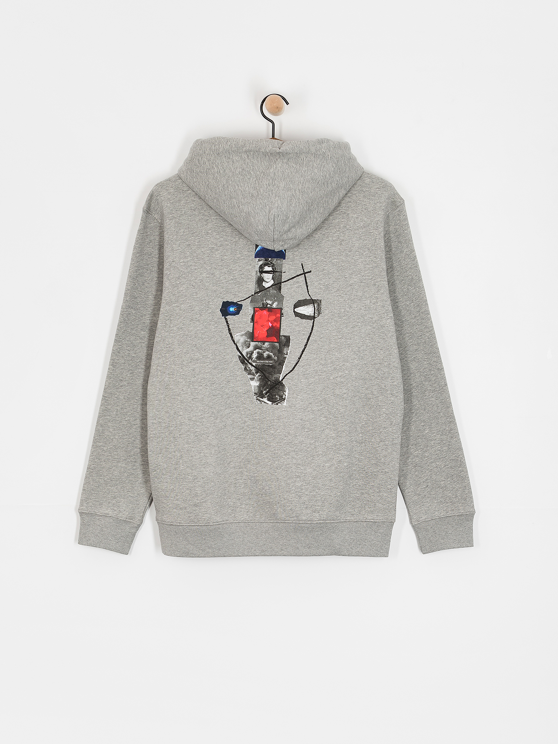 Суитшърт с качулка Poetic Collective In The Now HD (heather grey)