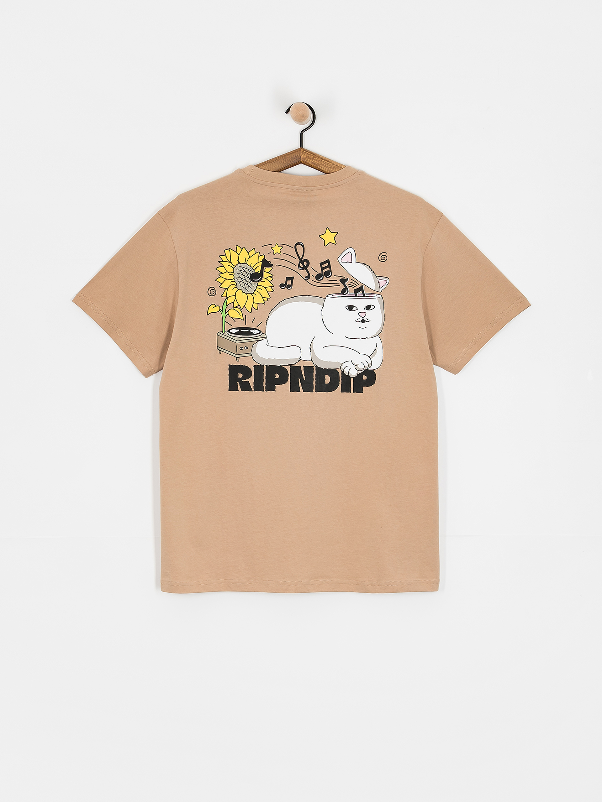 Тениска RipNDip No Music No Life (almond)