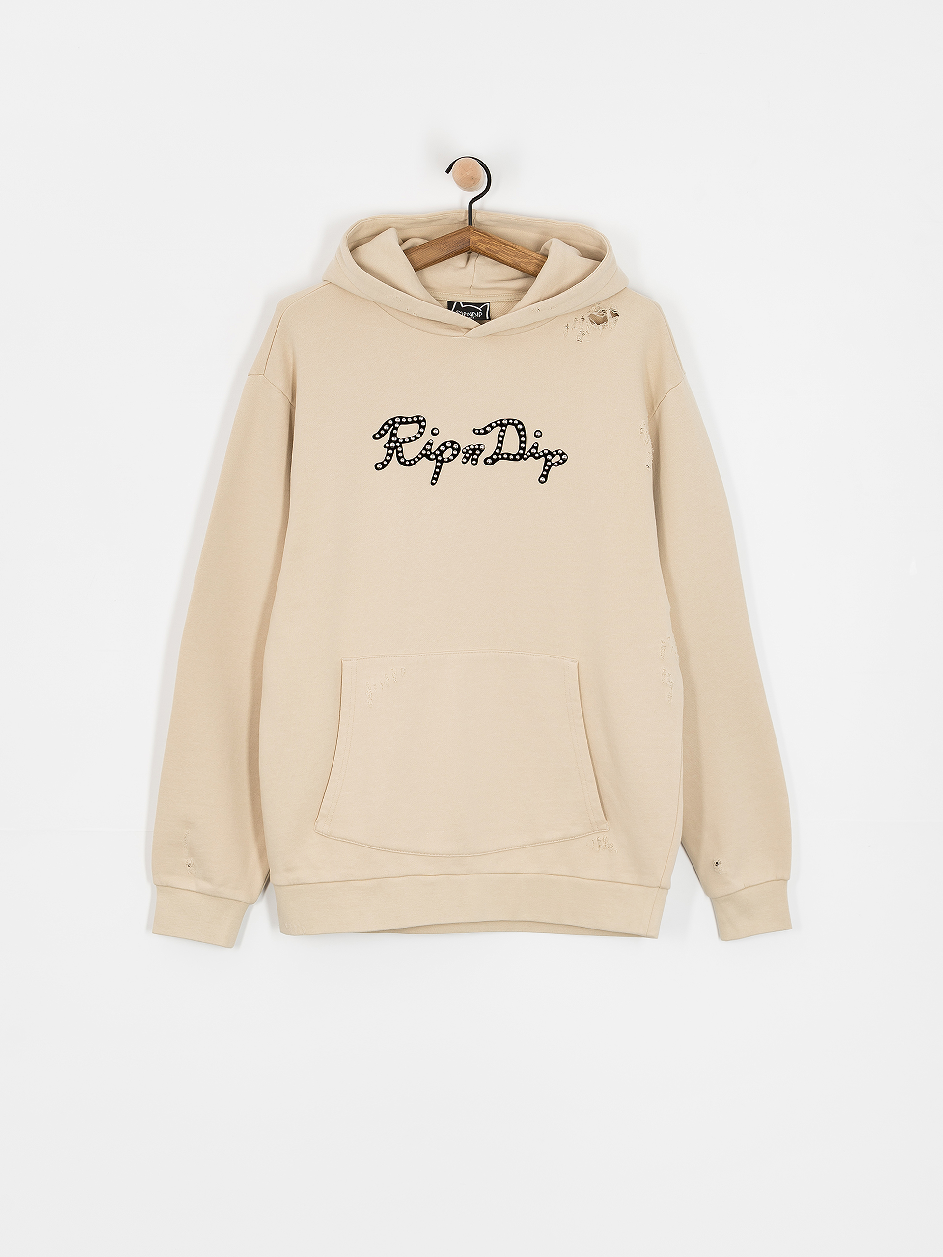 Суитшърт с качулка RipNDip Script HD (khaki)