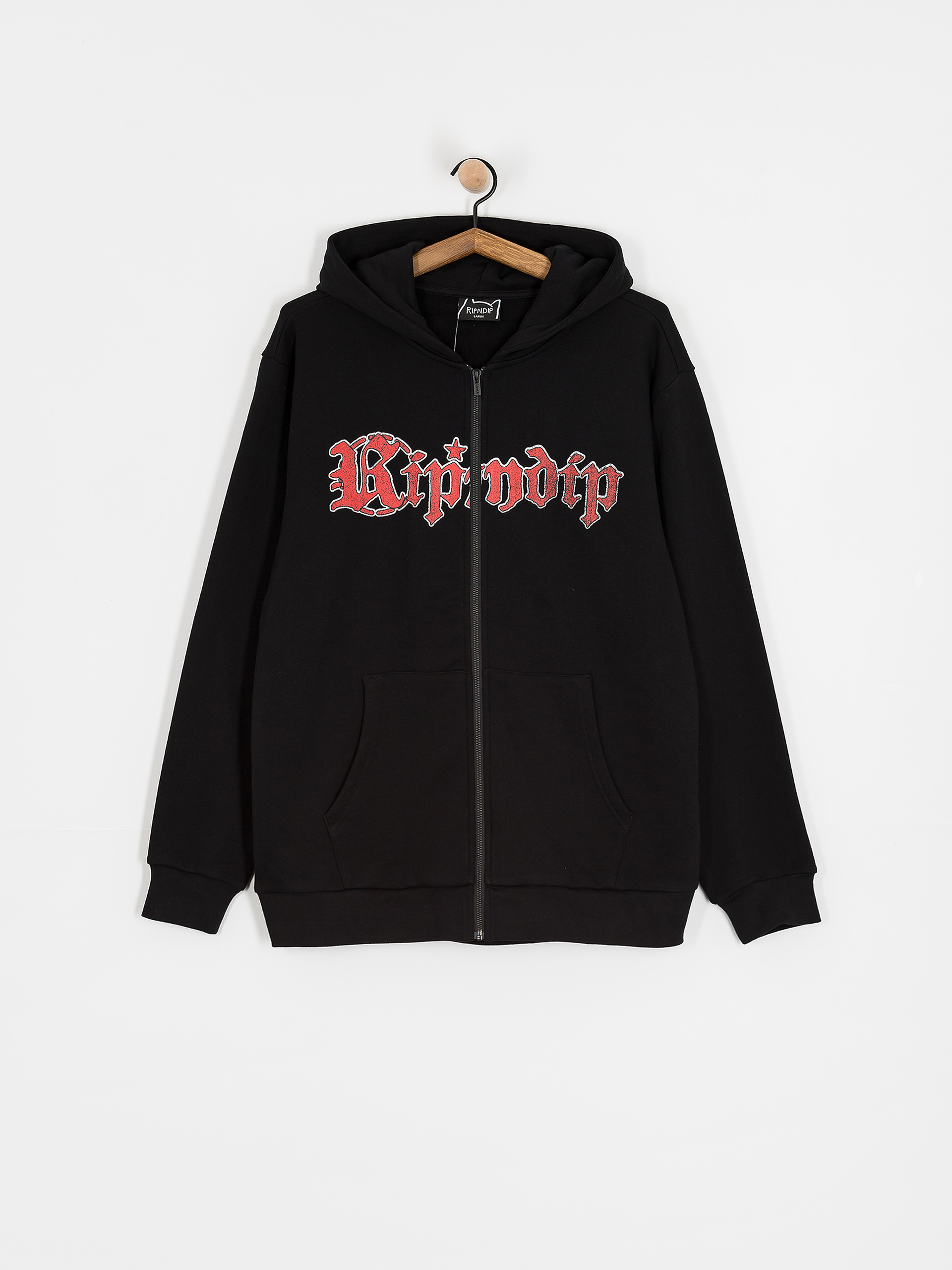 Суитшърт с качулка RipNDip Fein HD (black)