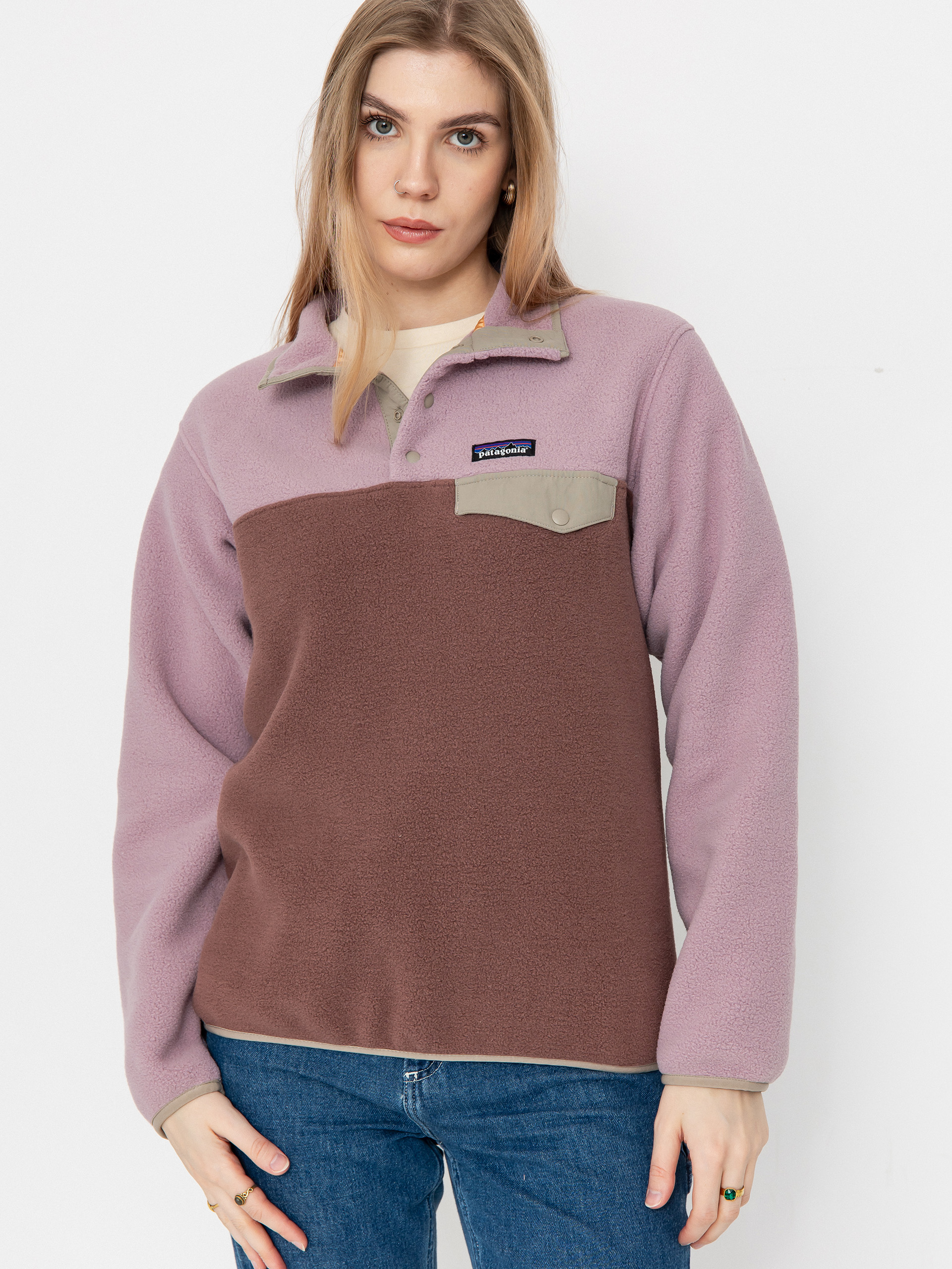 Поларени суитшърт Patagonia LW Synch Snap T Wmn (dulse mauve)