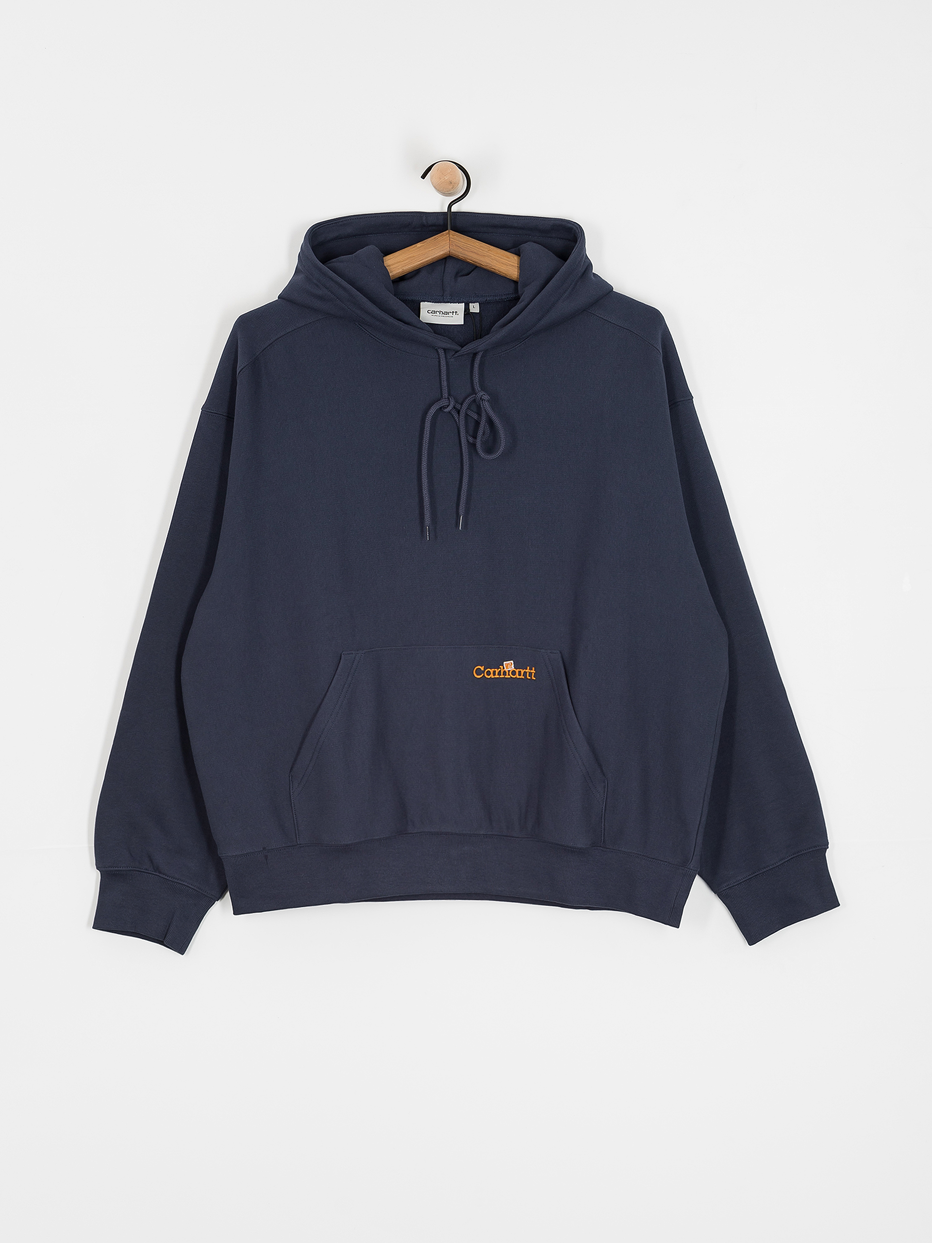 Суитшърт с качулка Carhartt WIP Label Script HD (blue)