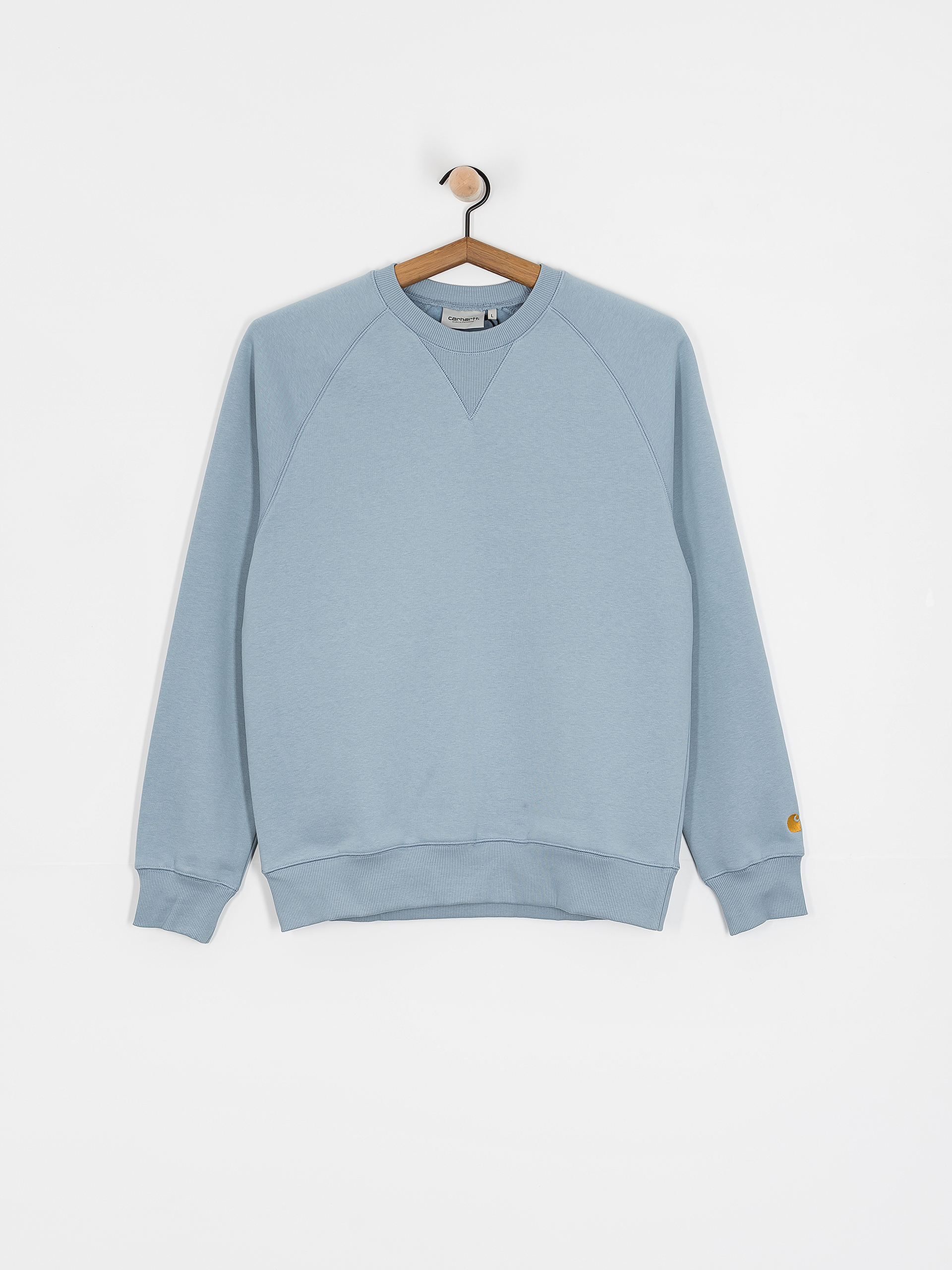 Суитшърт Carhartt WIP Chase (frosted blue/gold)