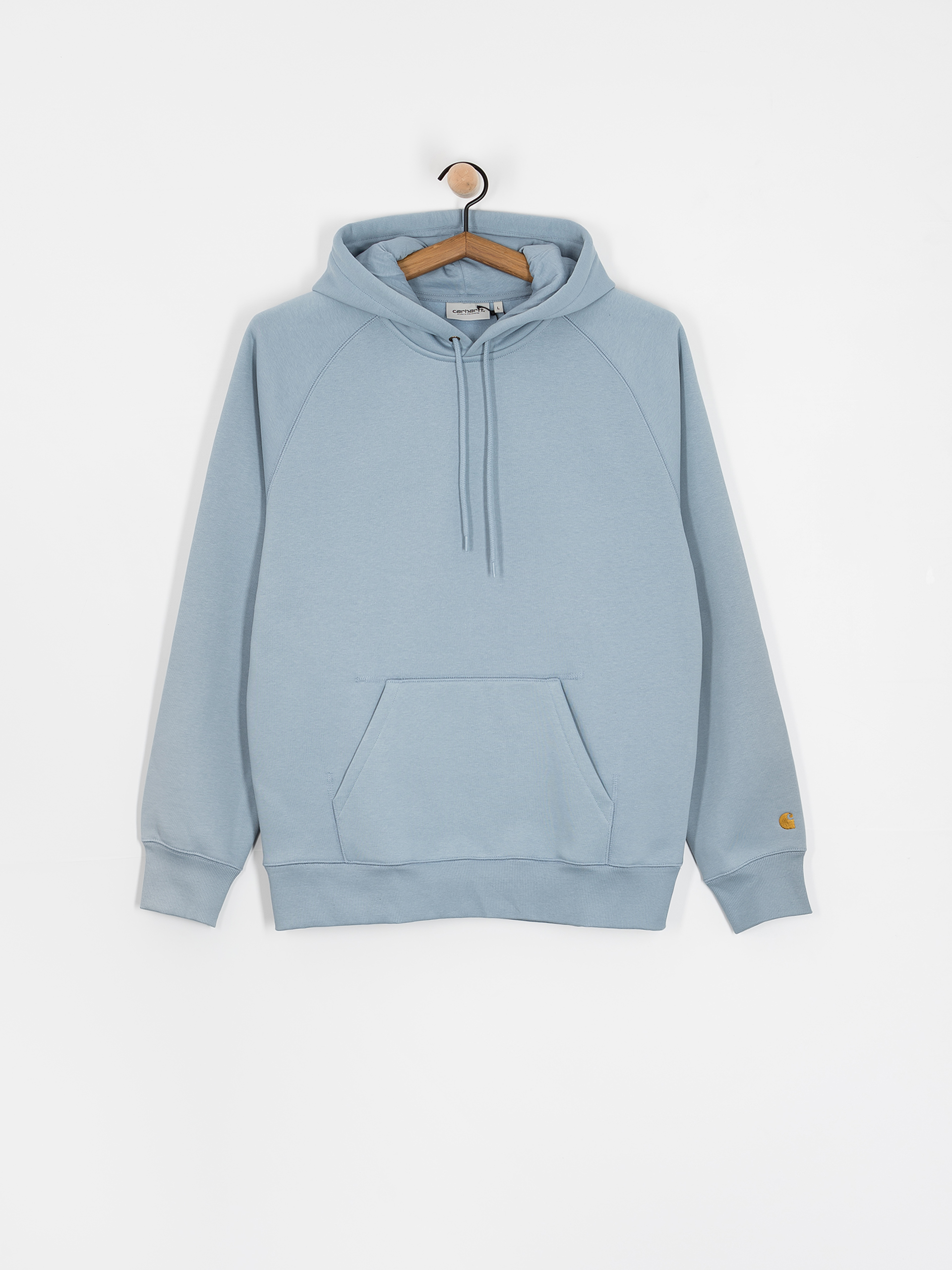 Суитшърт с качулка Carhartt WIP Chase HD (frosted blue/gold)