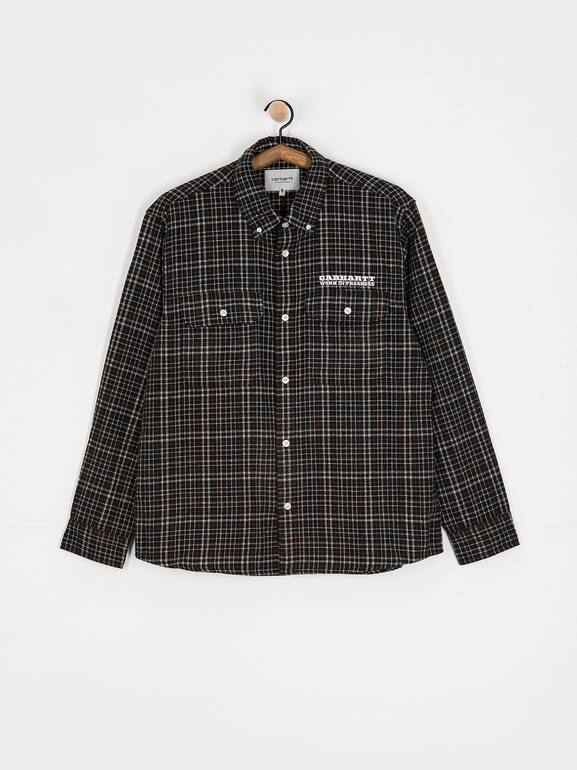 Риза Carhartt WIP Runaway Millett (millett check black/wax)