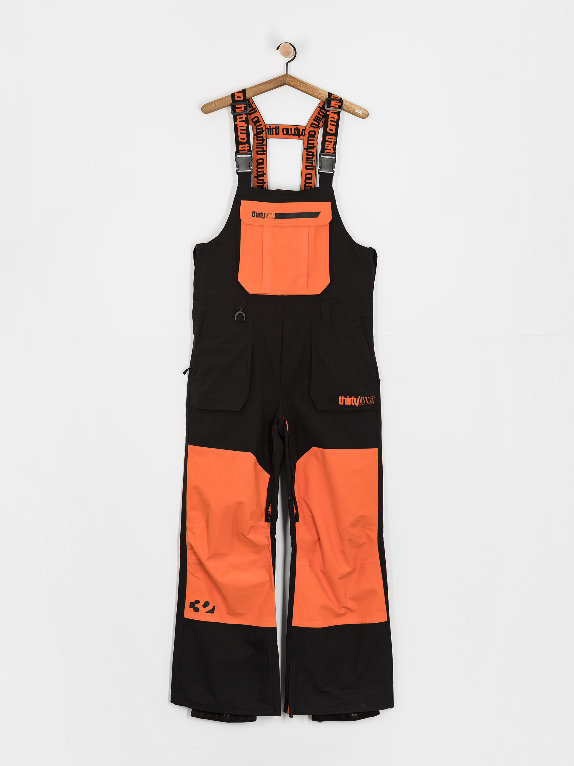 Сноуборд панталони ThirtyTwo Basement Bib (black/orange)