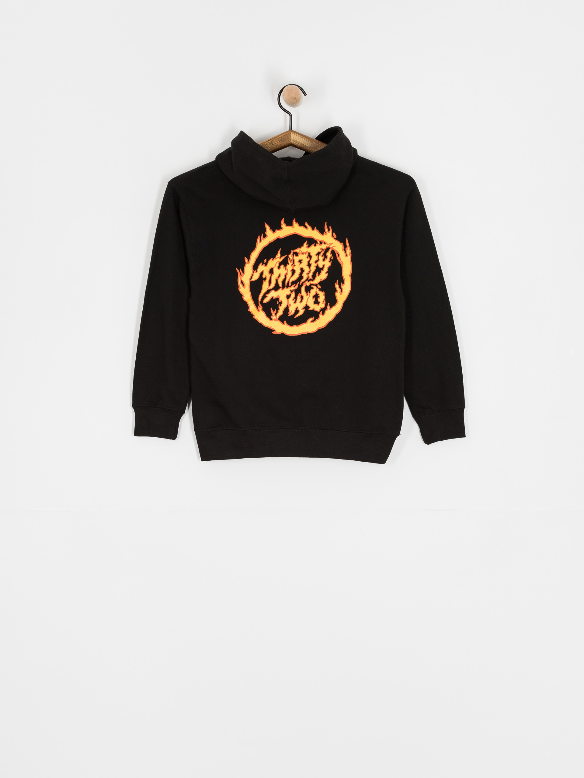 Суитшърт с качулка ThirtyTwo Youth Flame HD JR (black)