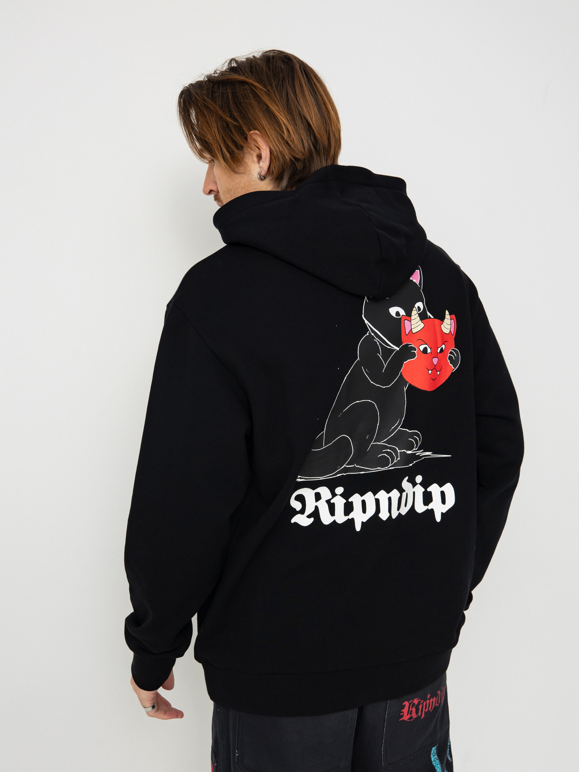 Суитшърт с качулка RipNDip Masked Jerm HD (black)