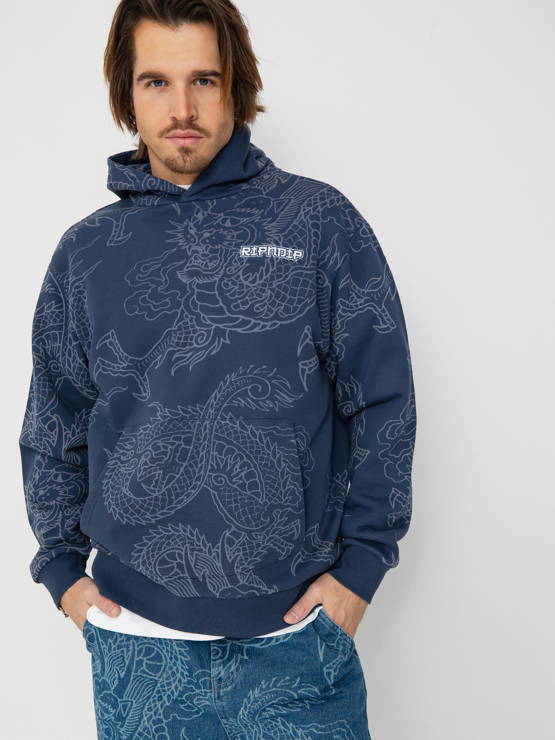 Суитшърт с качулка RipNDip Haku HD (navy)