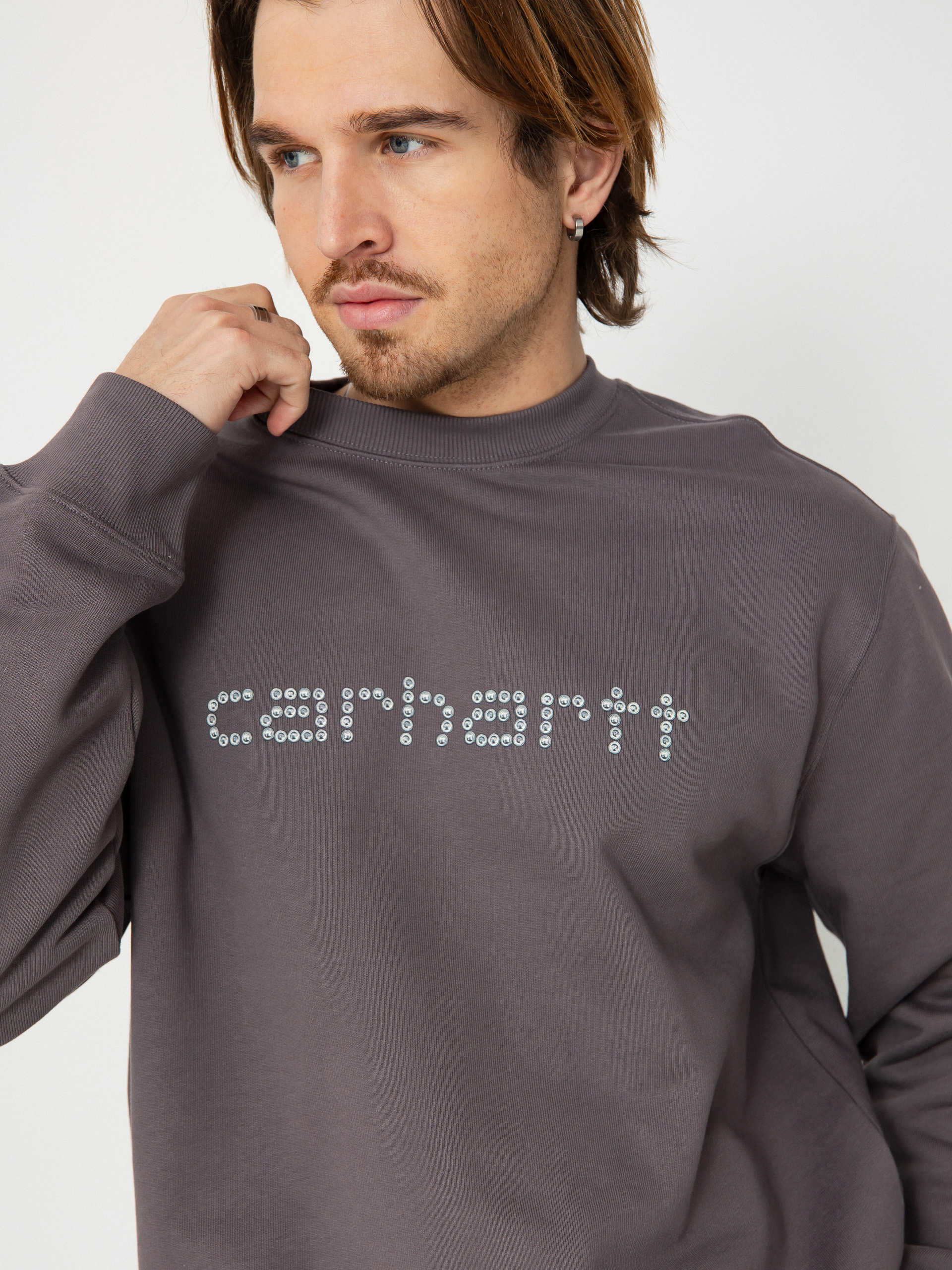 Суитшърт Carhartt WIP Rivet Script (manta)