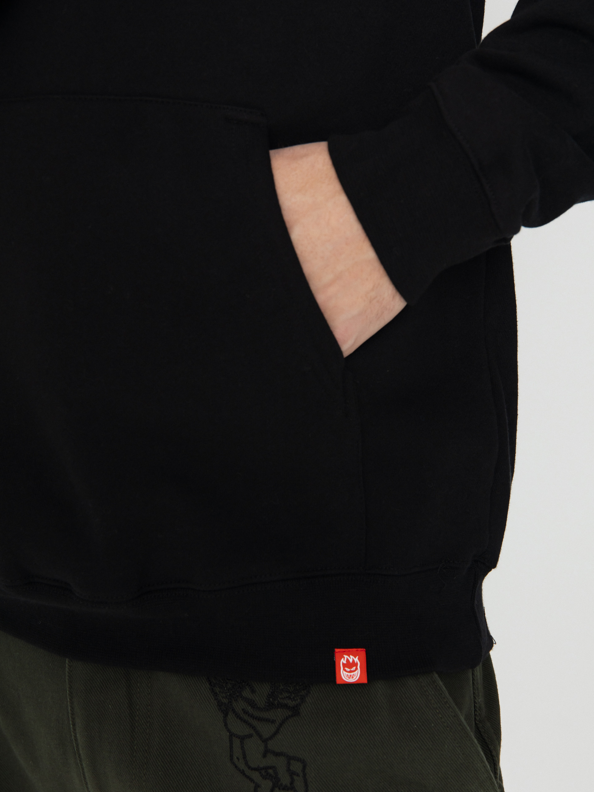 Суитшърт с качулка Spitfire Cls 87 Swirl HD (black/white)