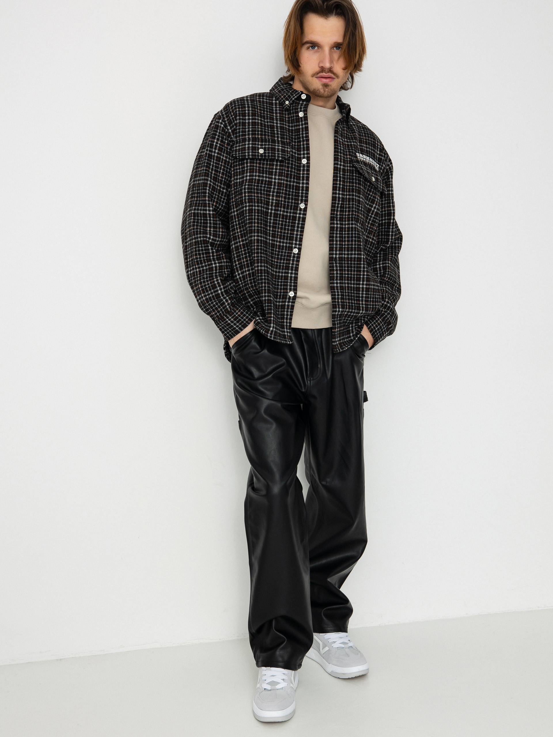 Риза Carhartt WIP Runaway Millett (millett check black/wax)