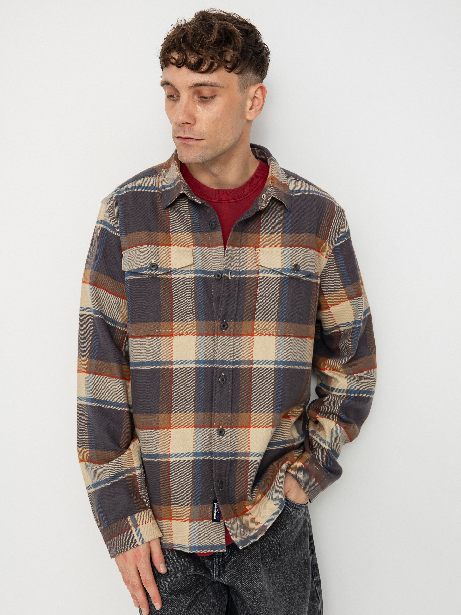 Риза Patagonia Fjord Flannel (sunrise ridge forge grey)