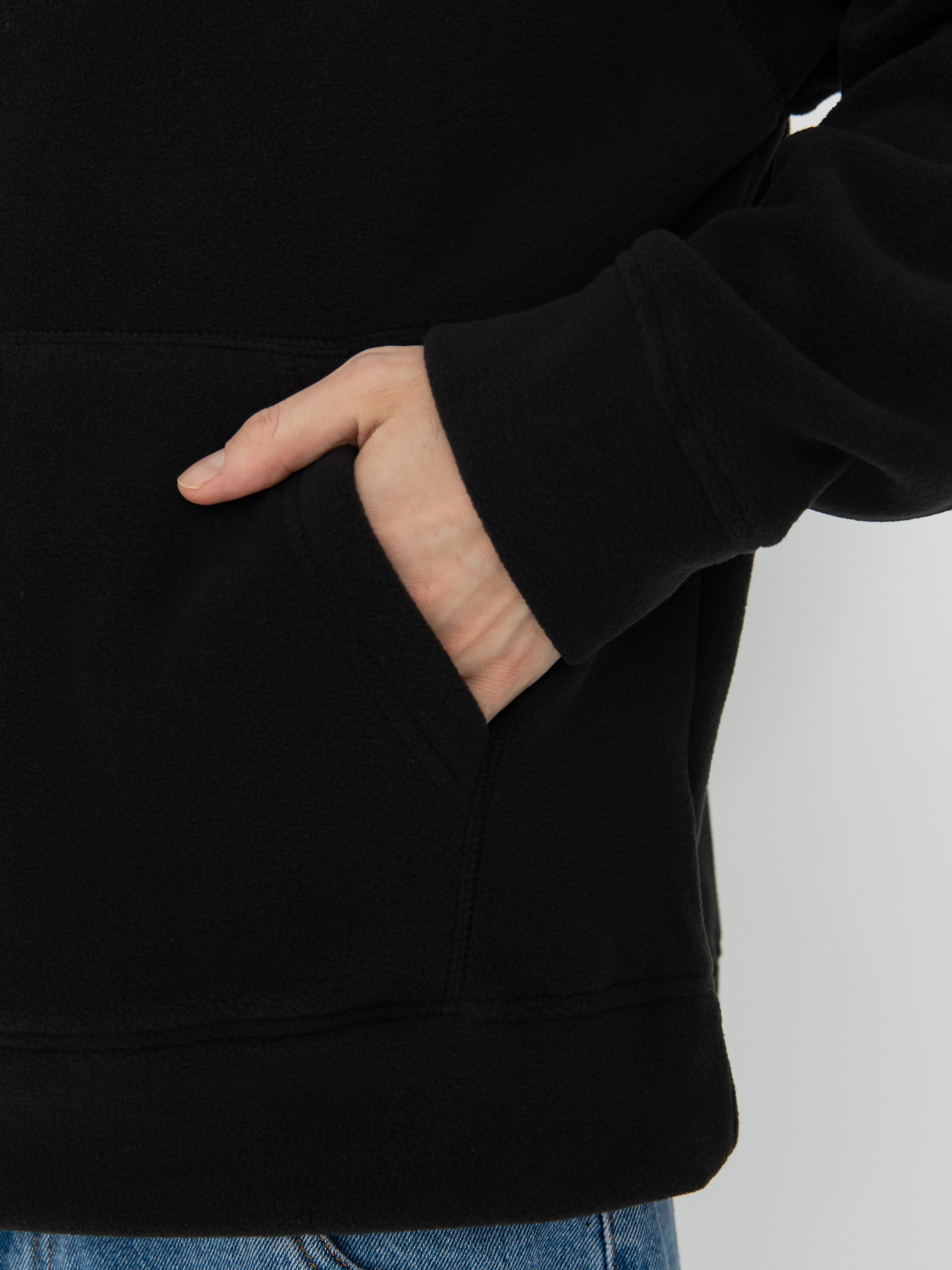 Суитшърт с качулка Poetic Collective Fleece HD (black)