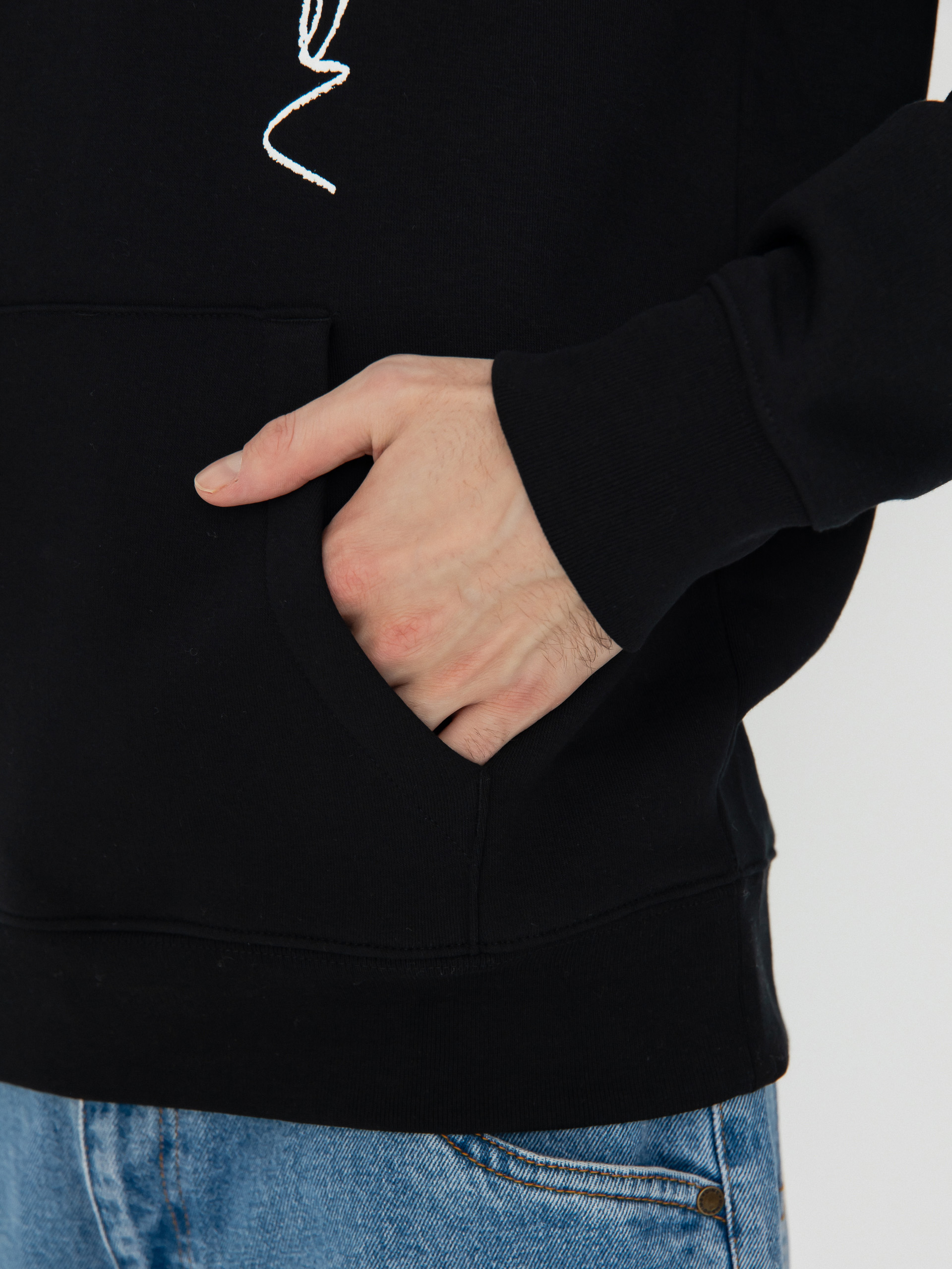 Суитшърт с качулка Poetic Collective Crayon Chain HD (black)