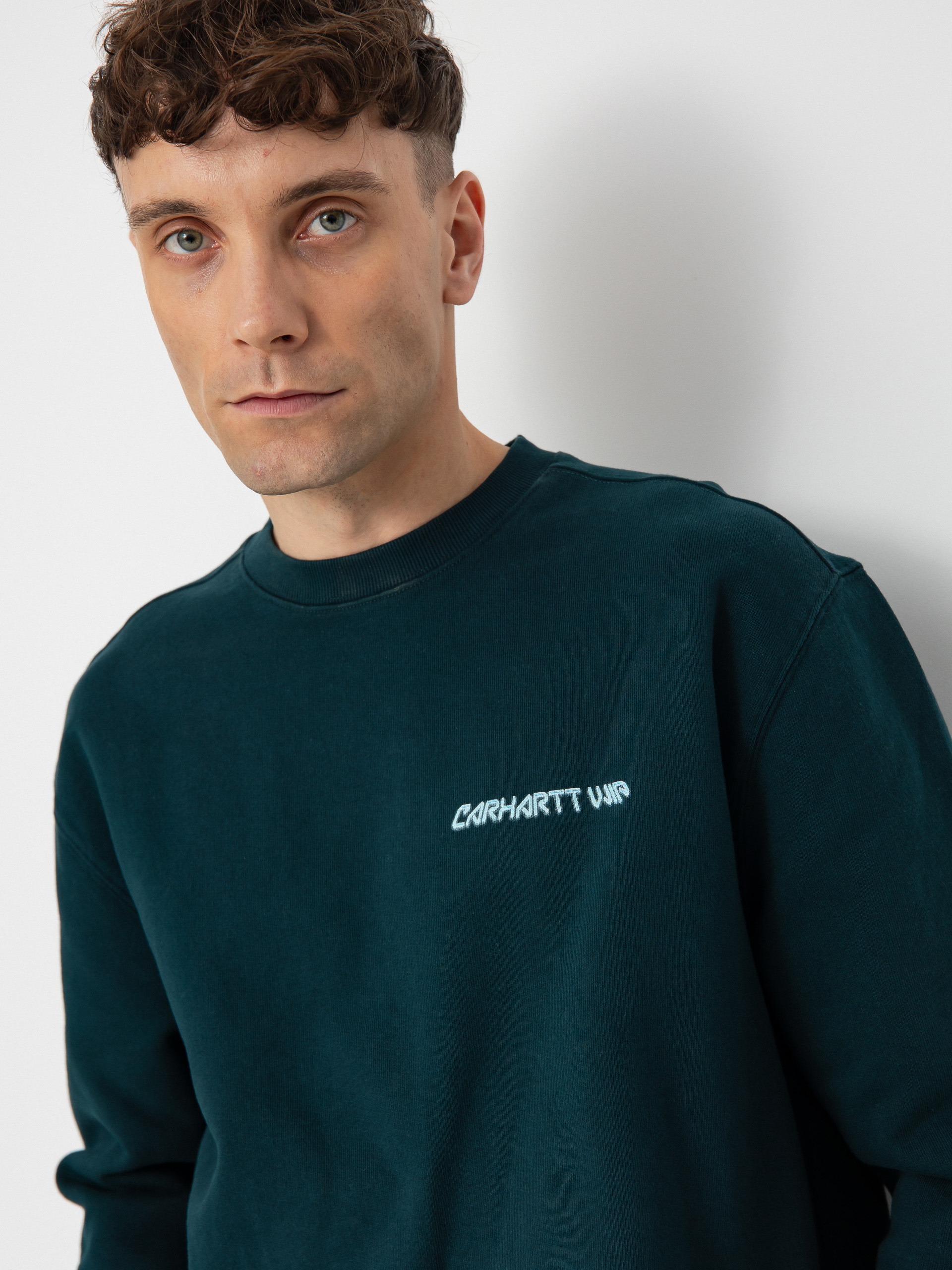 Суитшърт Carhartt WIP Greatest Flicks (deep lagoon)