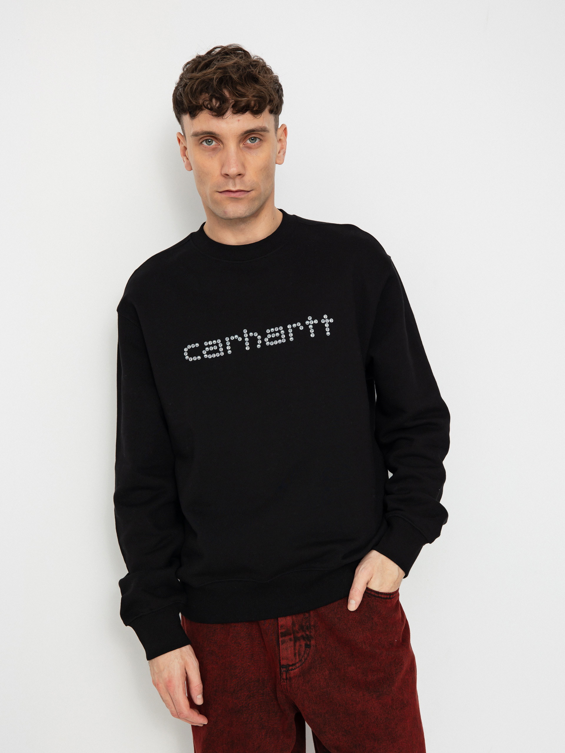 Суитшърт Carhartt WIP Rivet Script (black)