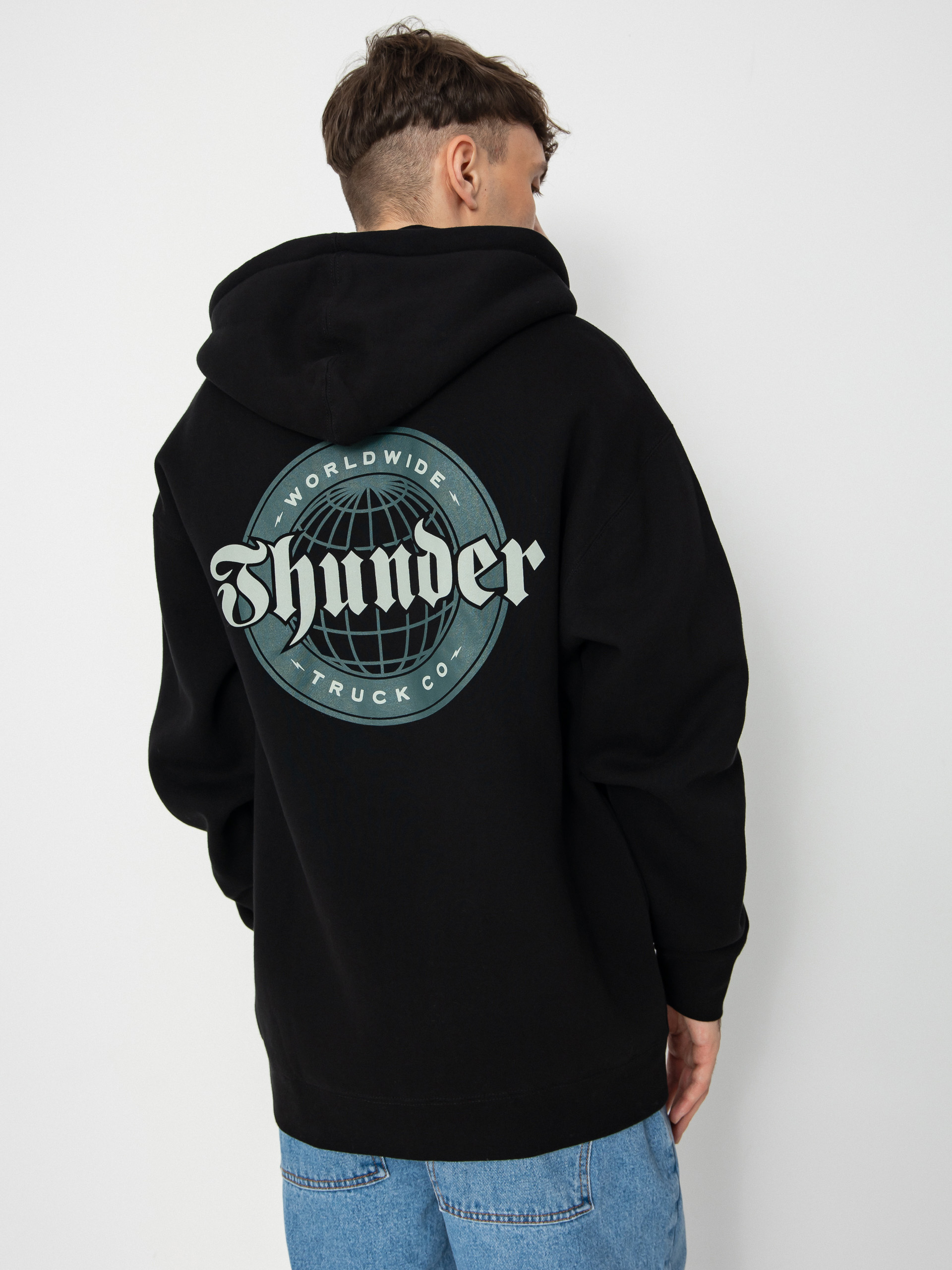 Суитшърт с качулка Thunder World Wide ZHD (black/grey)