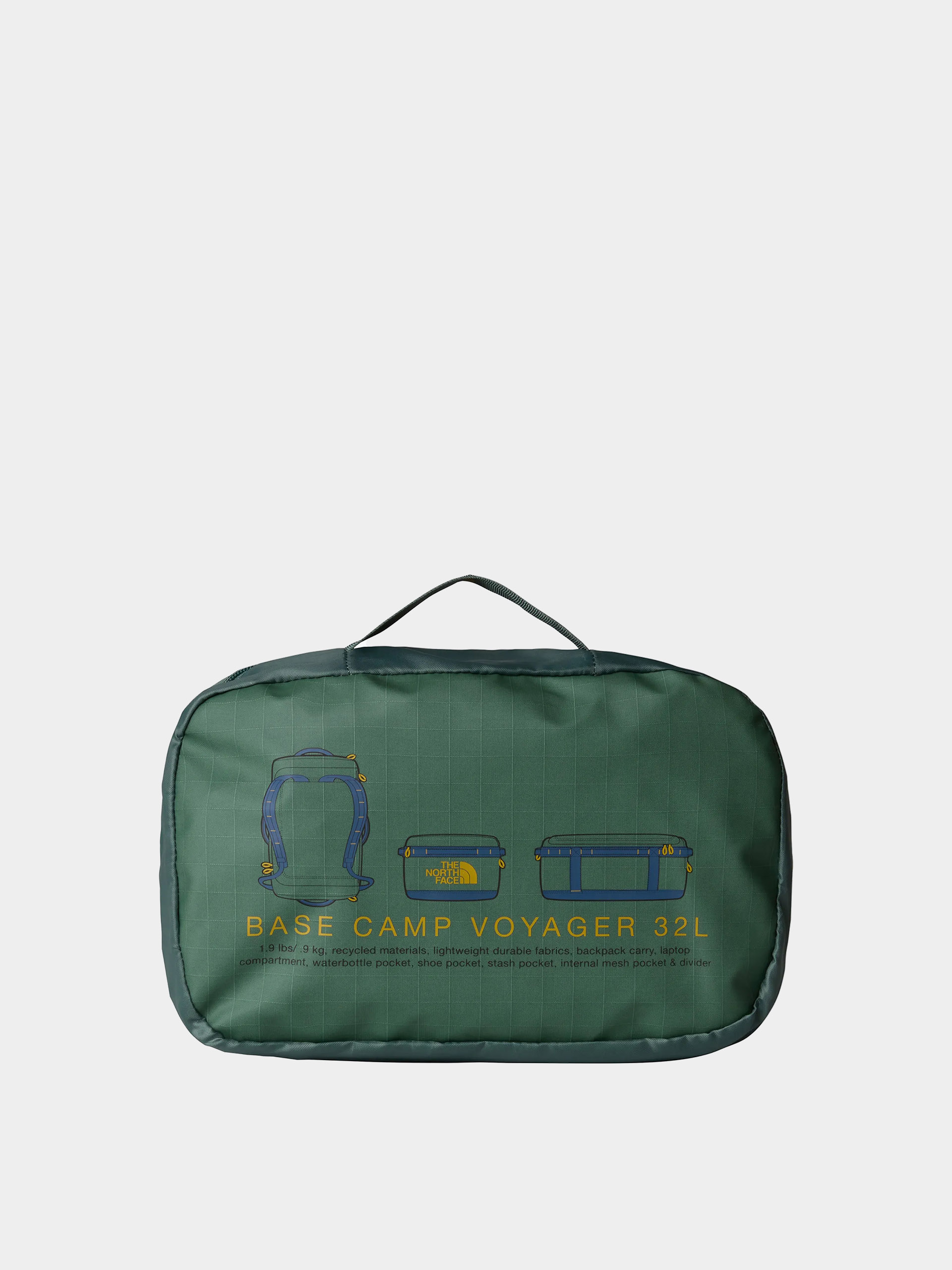 Чанта The North Face Base Camp Voyager Duffel 32L (duck green/shady blue)