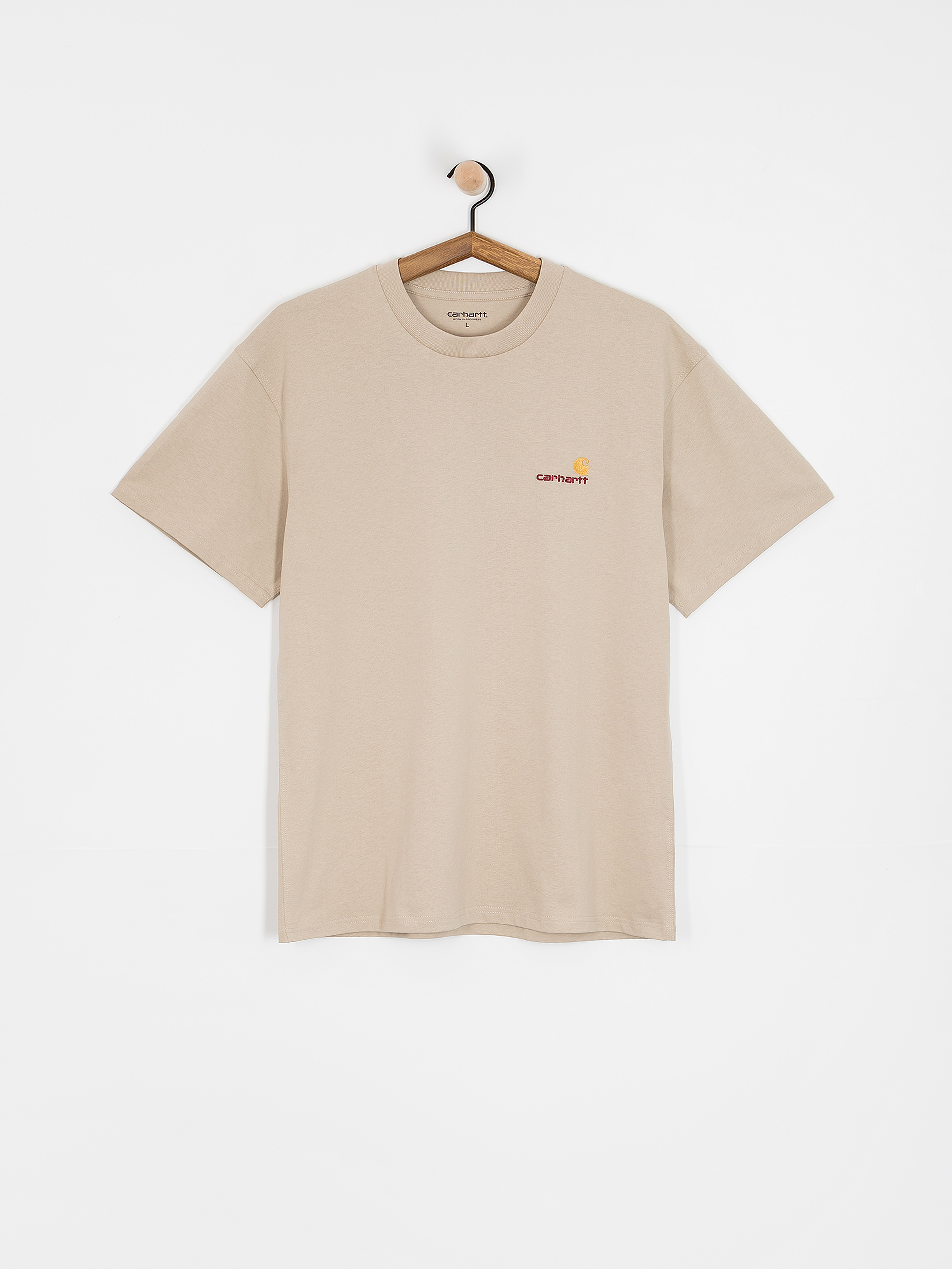 Тениска Carhartt WIP American Script (fleur de sel)