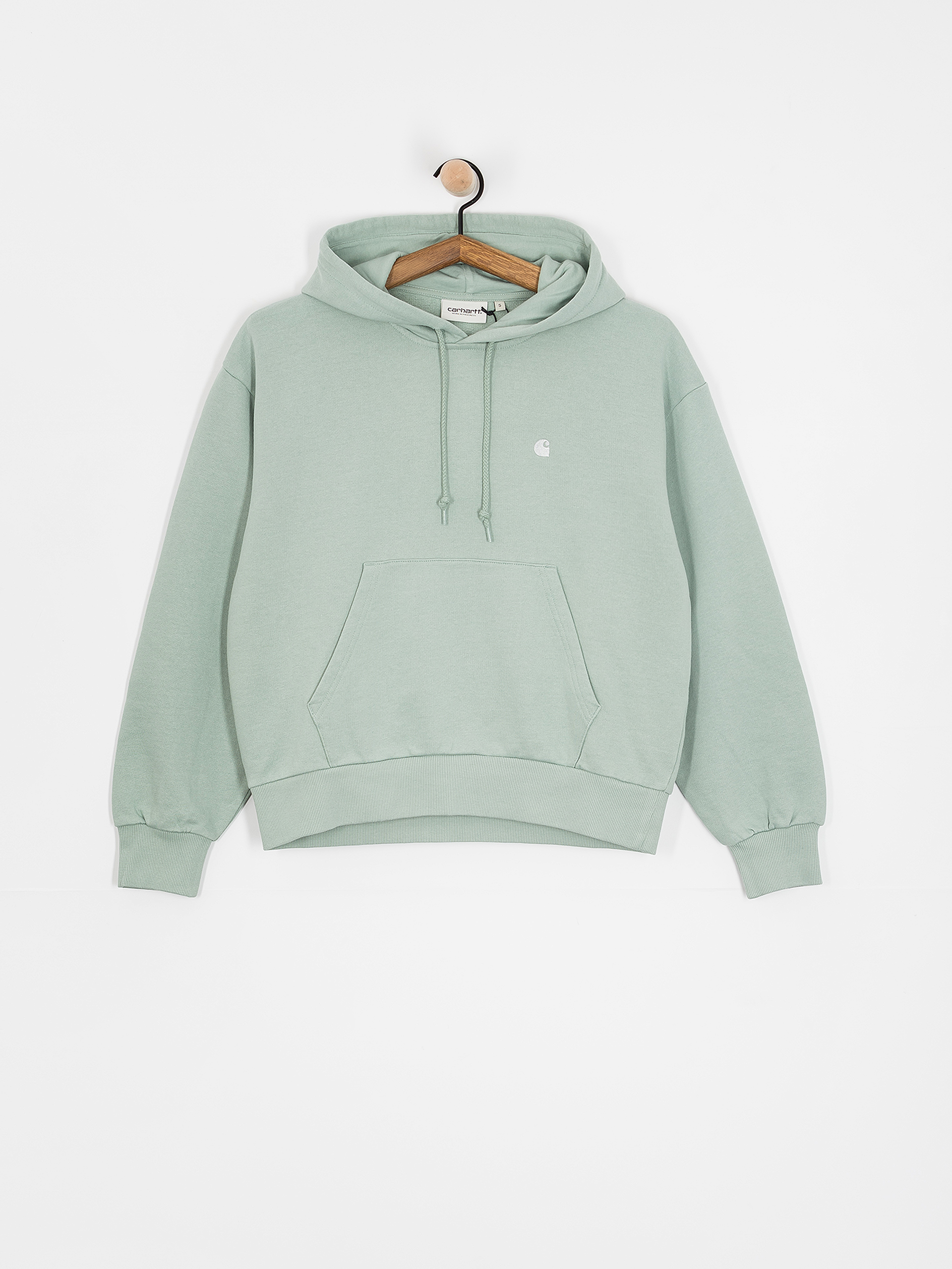 Суитшърт с качулка Carhartt WIP Casey HD Wmn (frosted green/silver)