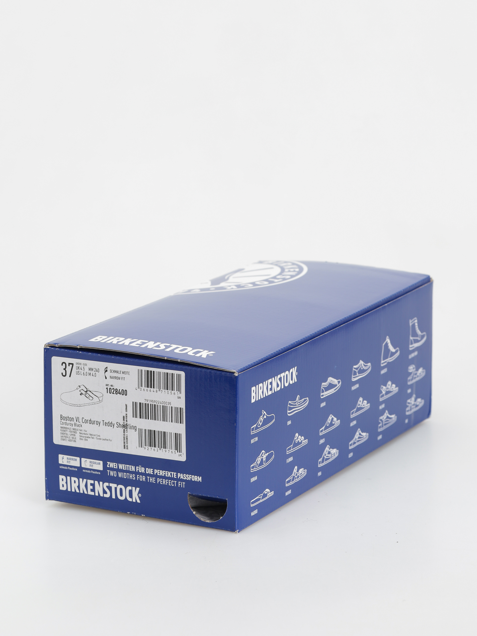 Чехли Birkenstock Boston VL Fell Suede Leather Fur Narrow Wmn (corduroy black)