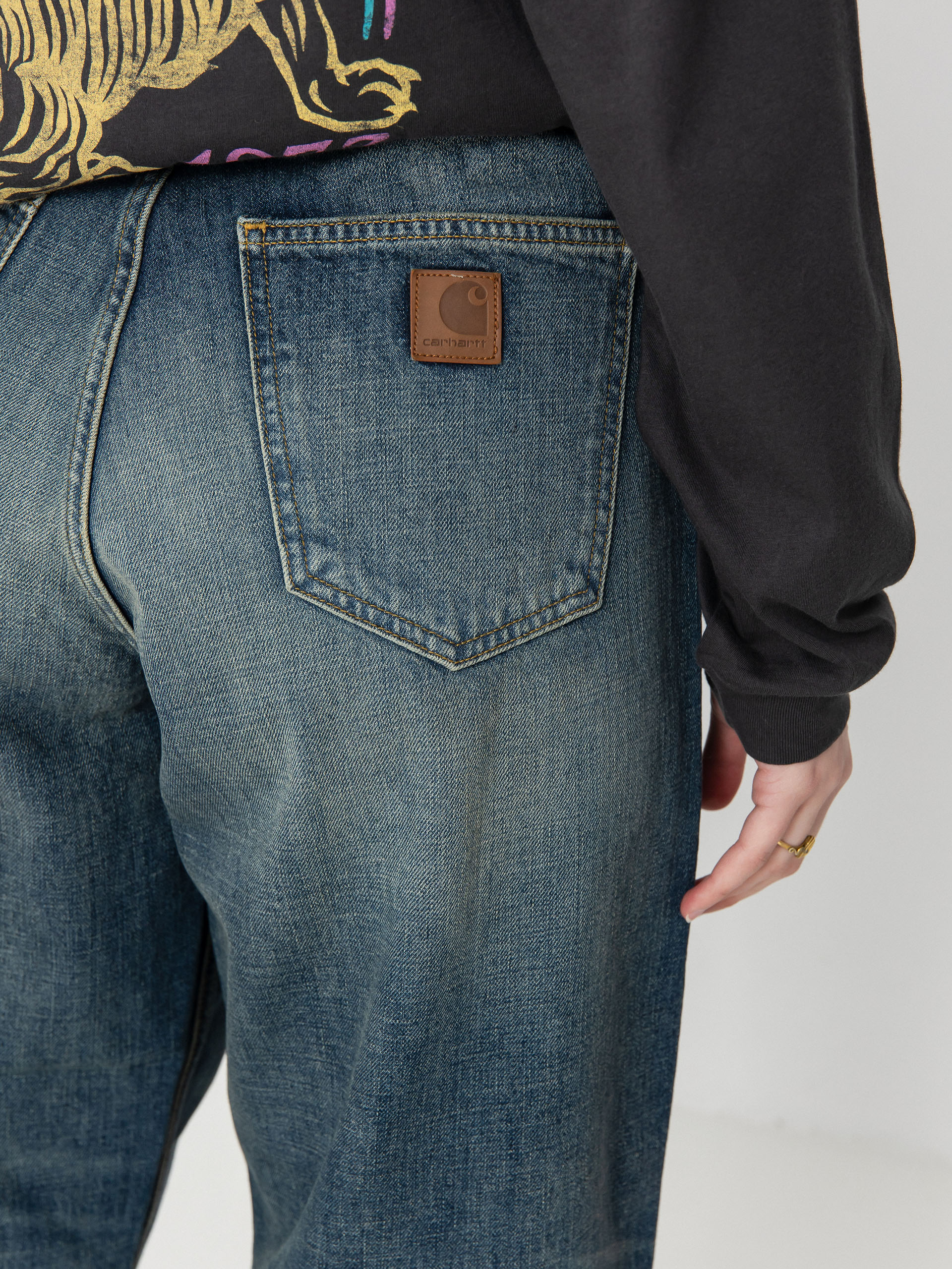 Панталони Carhartt WIP Brandon Wmn (blue)