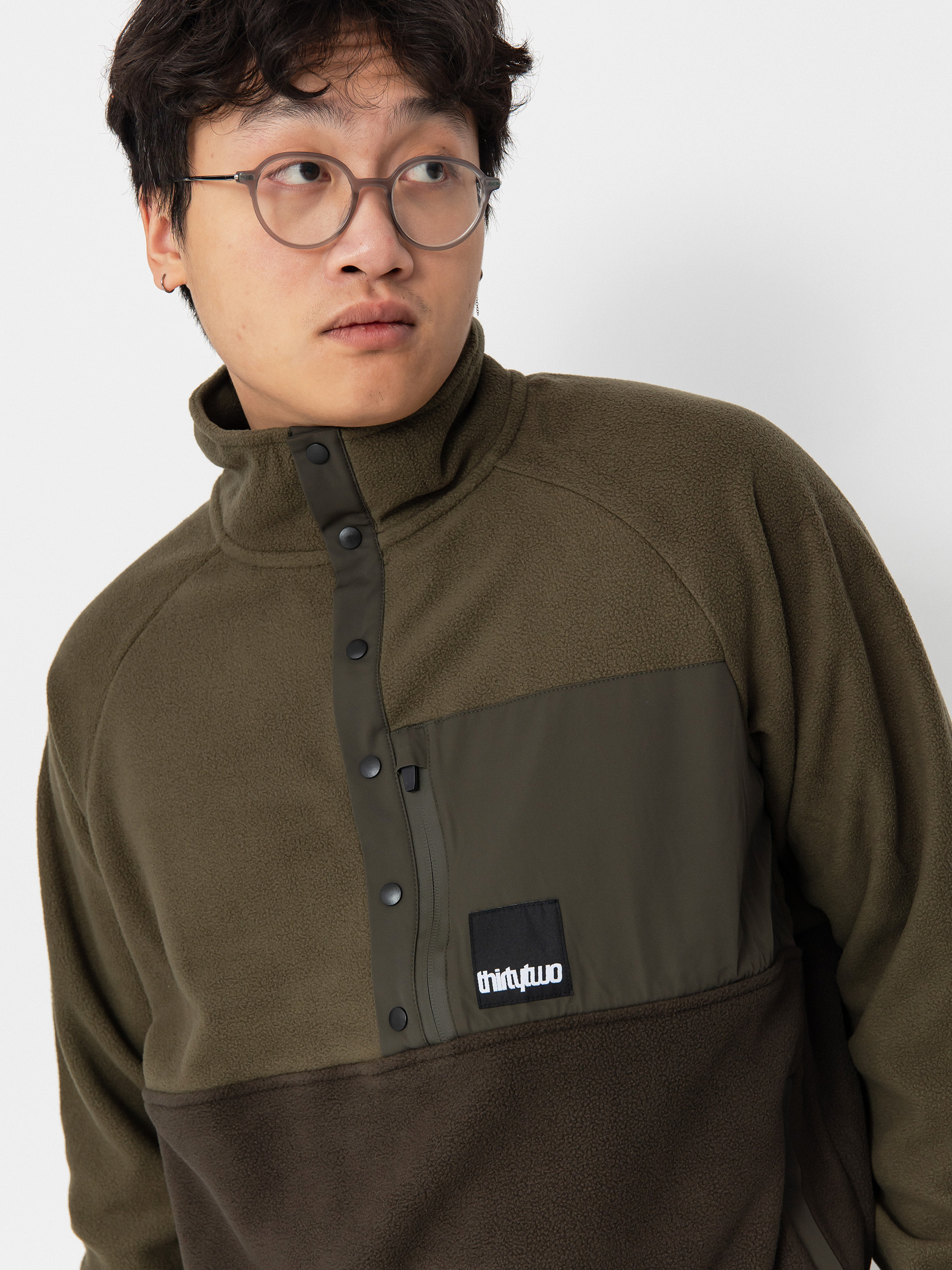 Мъжки Термо суитшърт ThirtyTwo Rest Stop Anorak (military)