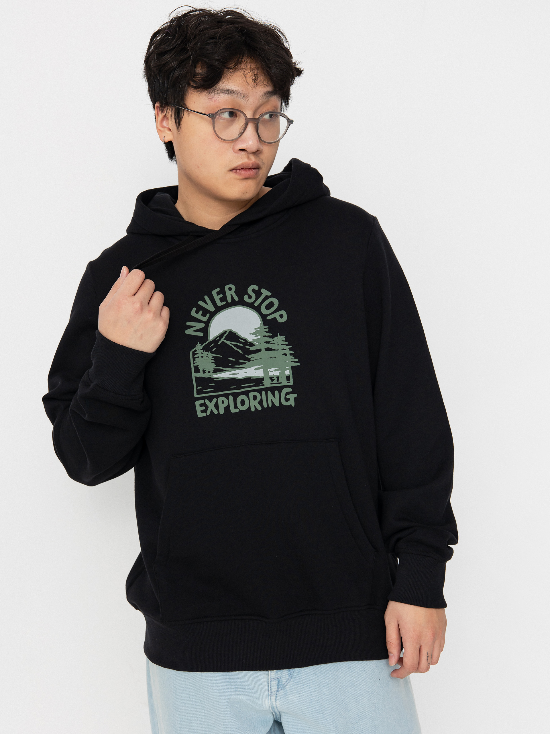 Суитшърт с качулка The North Face Outdoor Graphic HD (tnf black)