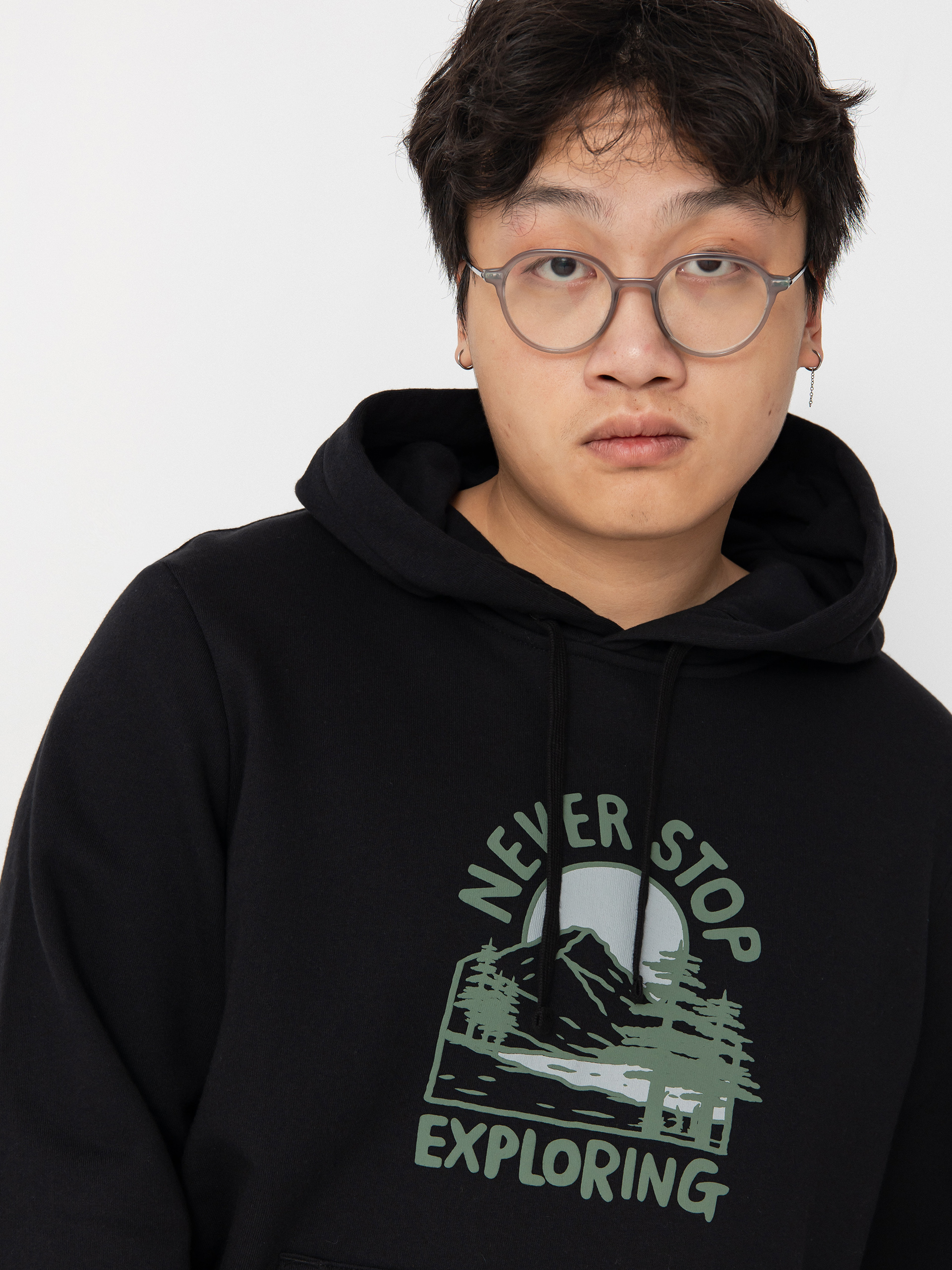 Суитшърт с качулка The North Face Outdoor Graphic HD (tnf black)