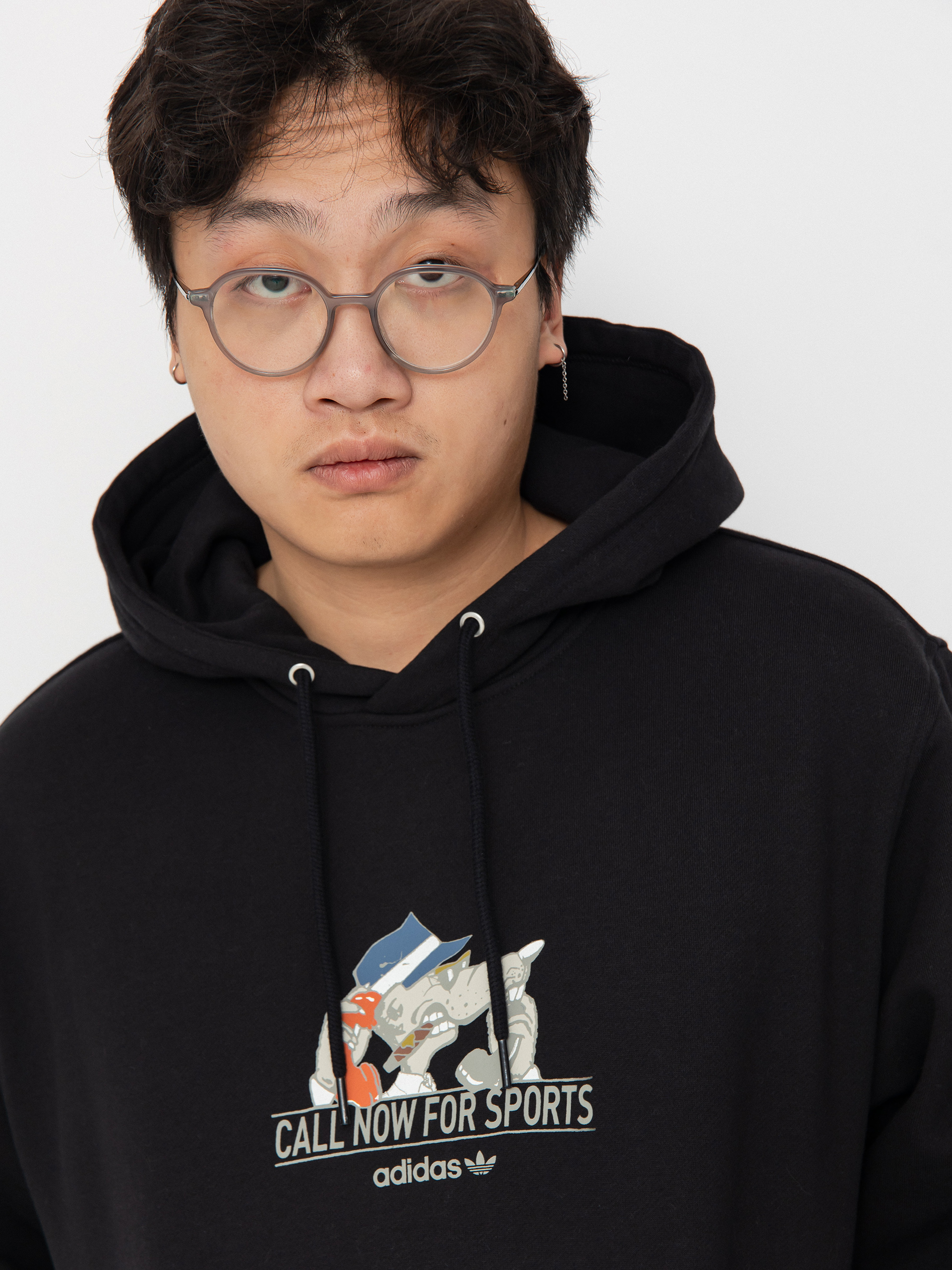 Суитшърт с качулка adidas Call Now HD (black/wonalu/prloin)